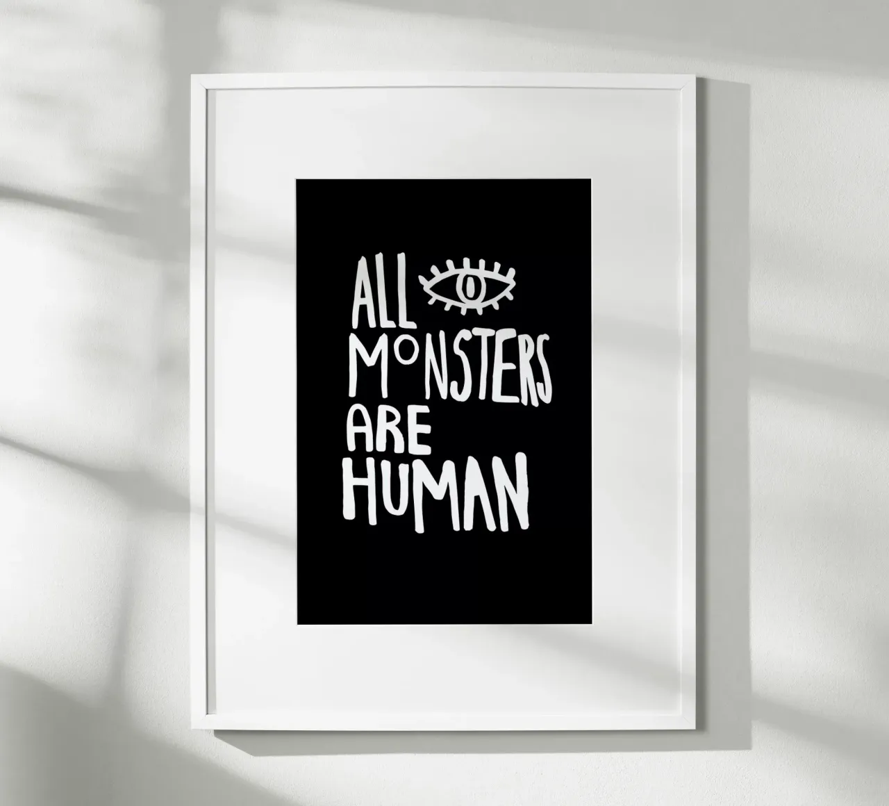 All Monsters Are Human poster con telaio in alluminio da Vasare Nar