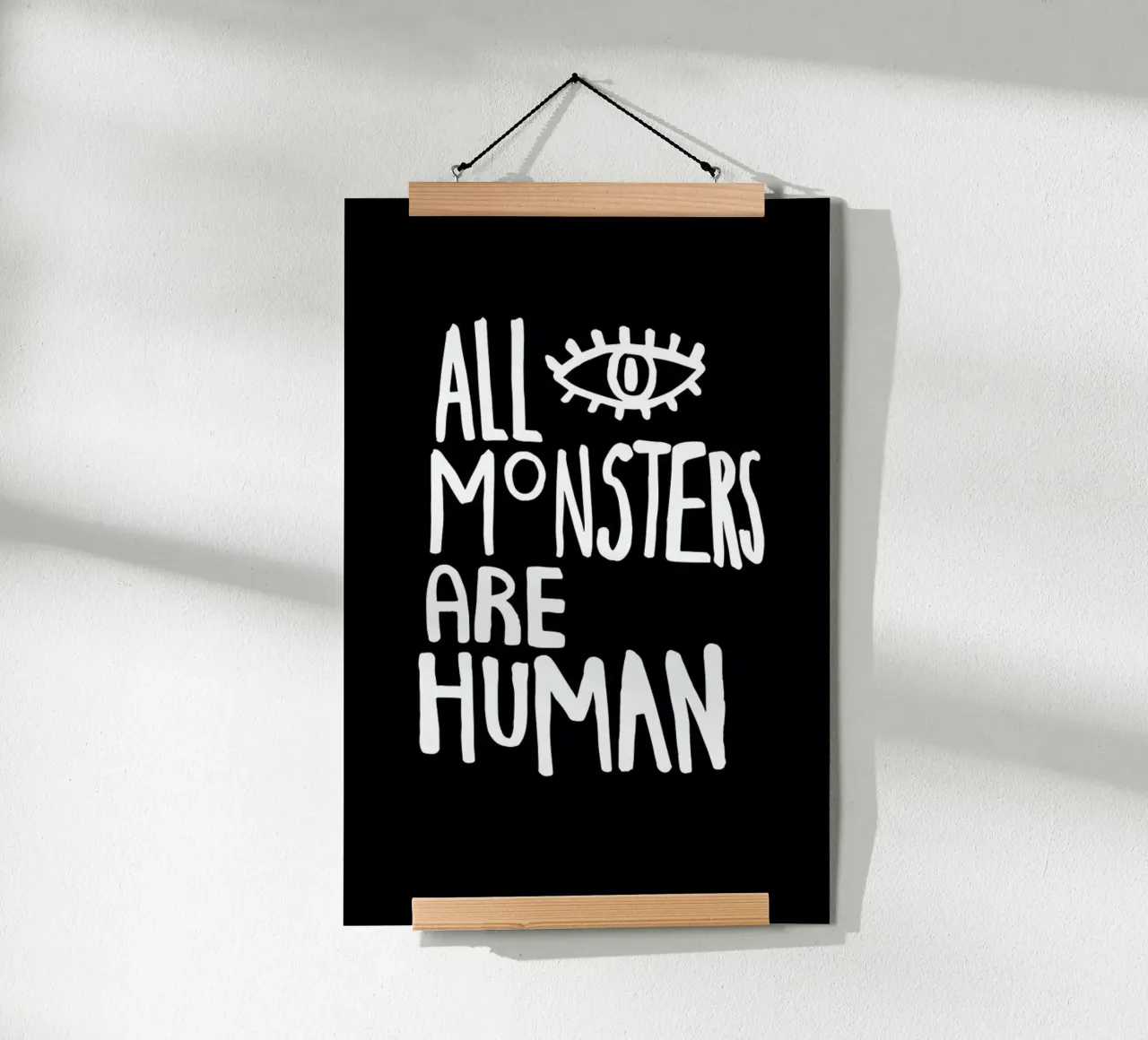 All Monsters Are Human poster con telaio in alluminio da Vasare Nar