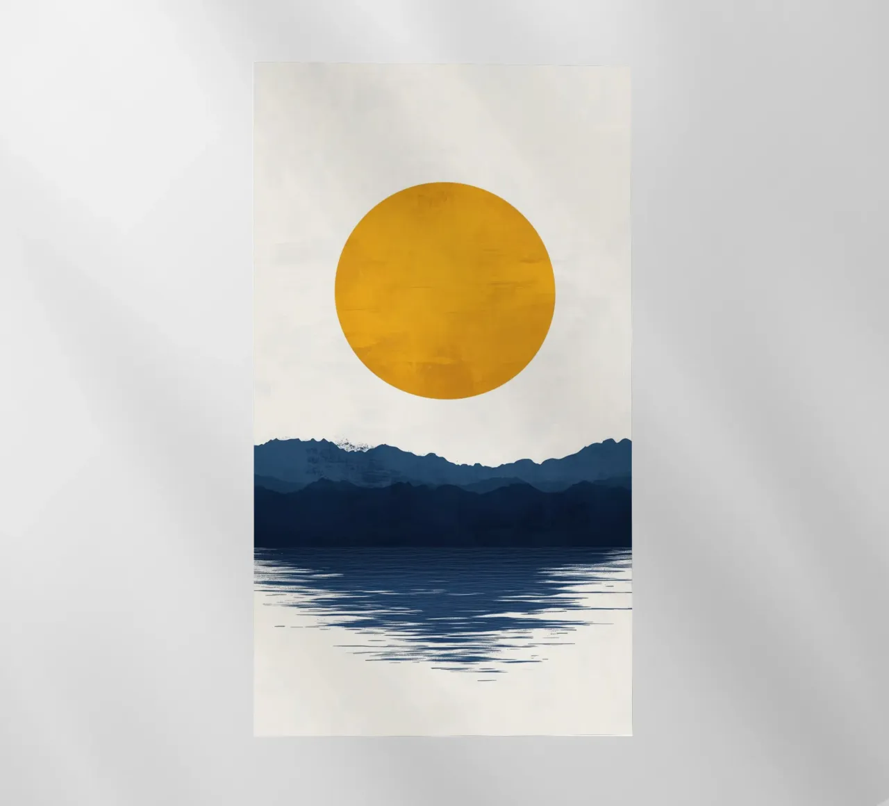 Golden Moon over Mountain Lake backlit film by Affiches Soleil & Déco Lumineuse – Sunny