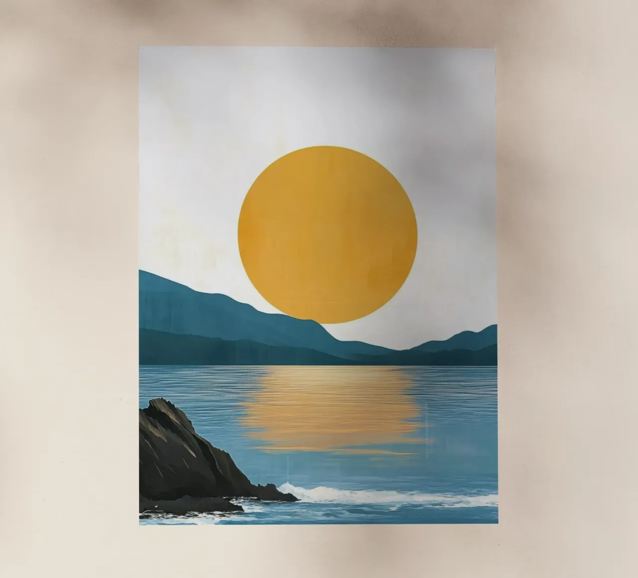 Tramonto sulla costa rocciosa pellicola backlit da Affiches Soleil & Déco Lumineuse – Sunny
