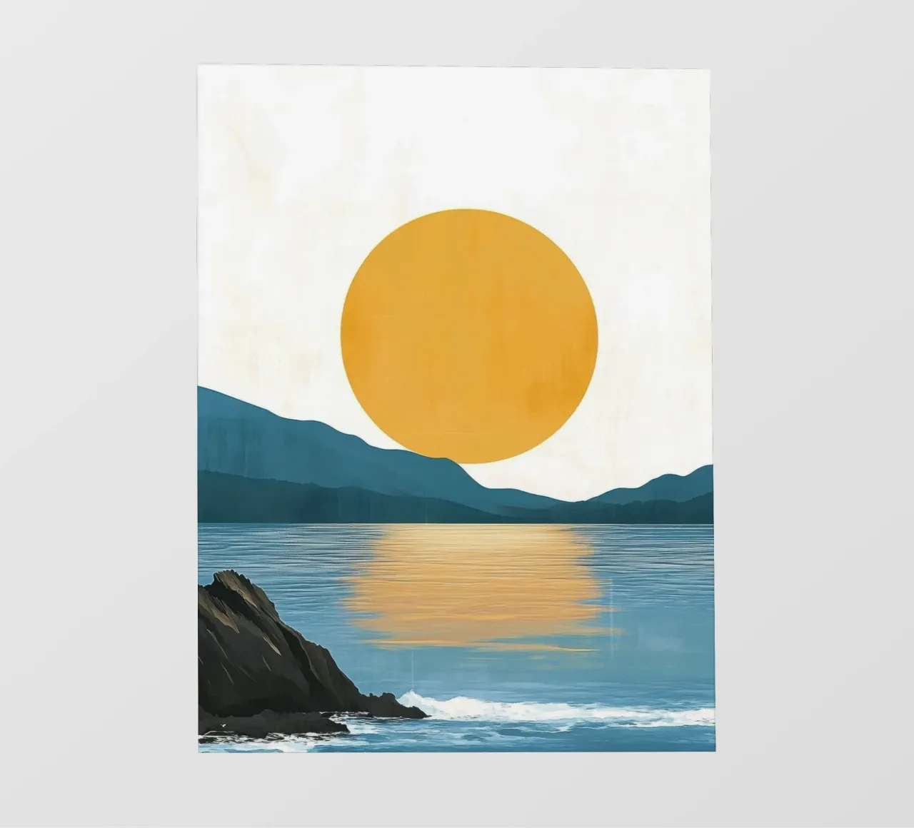 Tramonto sulla costa rocciosa pellicola backlit da Affiches Soleil & Déco Lumineuse – Sunny