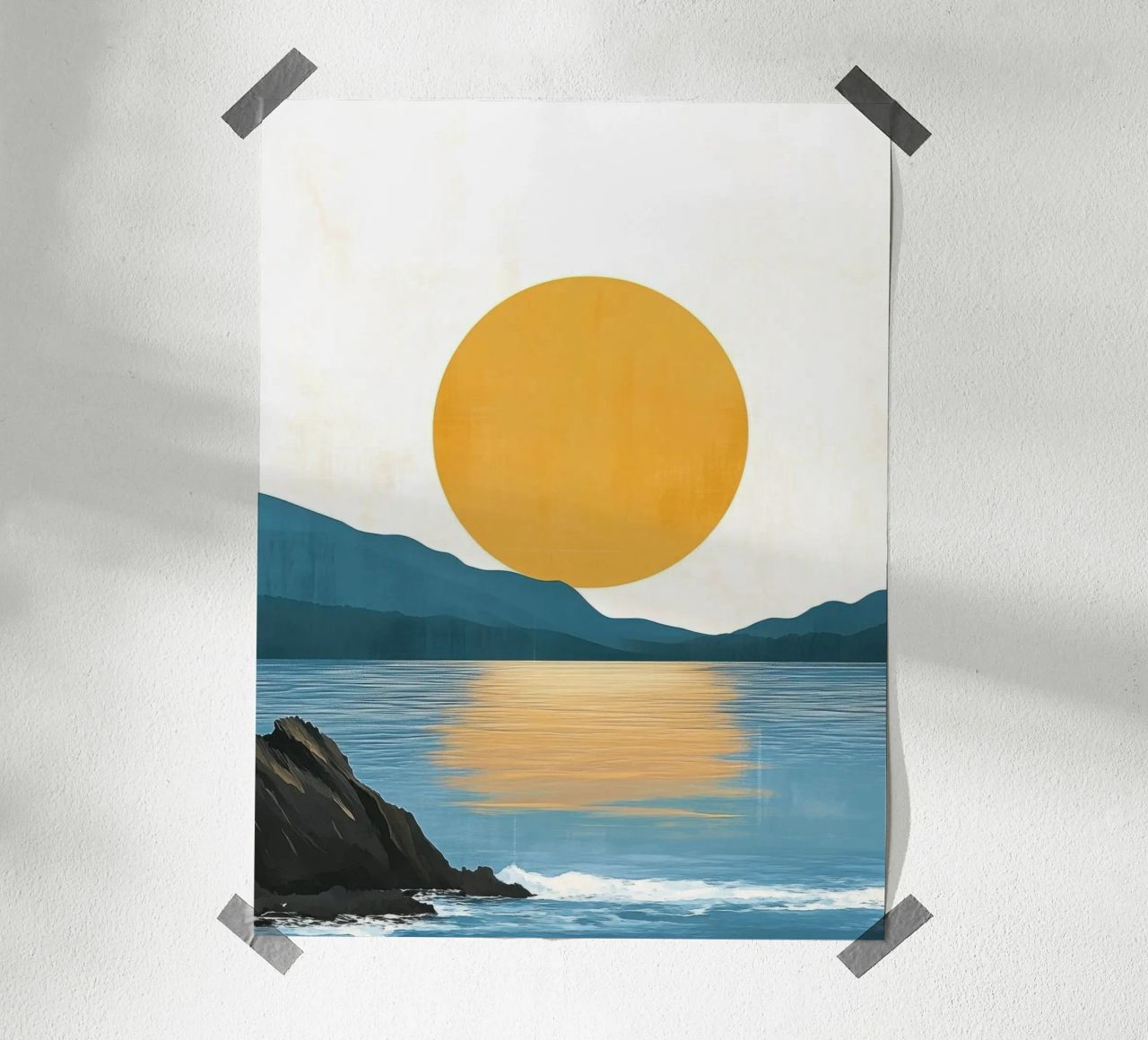 Sunset on the Rocky Coast poster by Affiches Soleil & Déco Lumineuse – Sunny