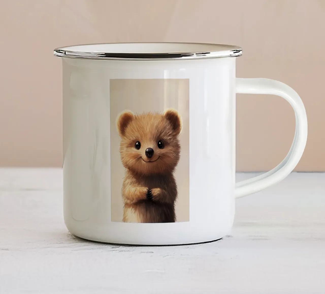 HeldIn #9: Quokka Emaille Tasse von farbenhelden