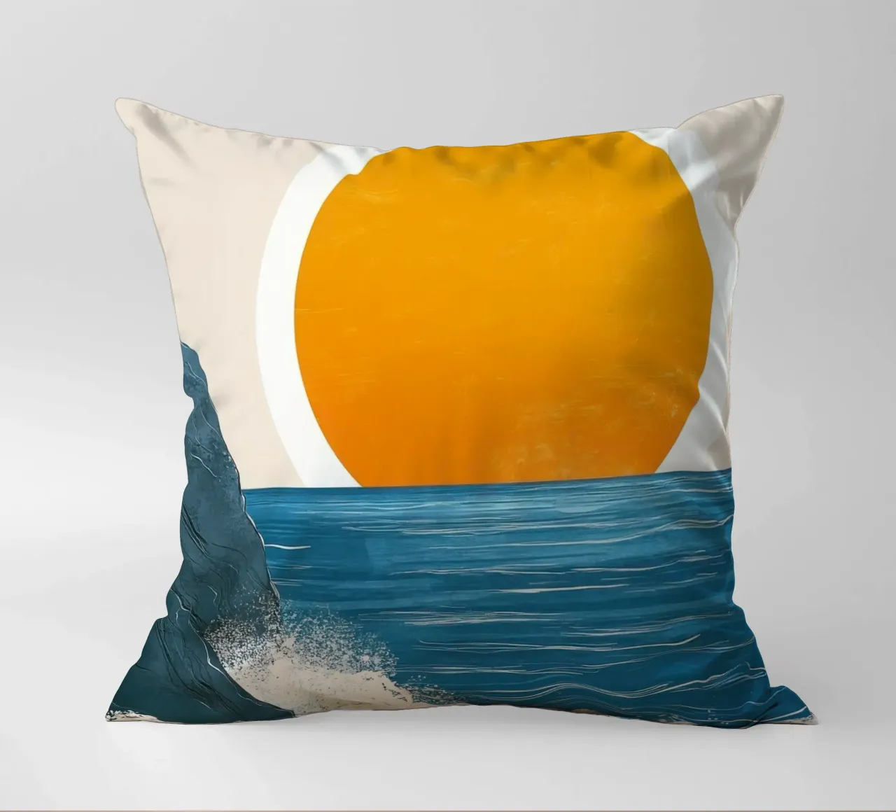 Maritime sunset decorative cushion by Affiches Soleil & Déco Lumineuse – Sunny