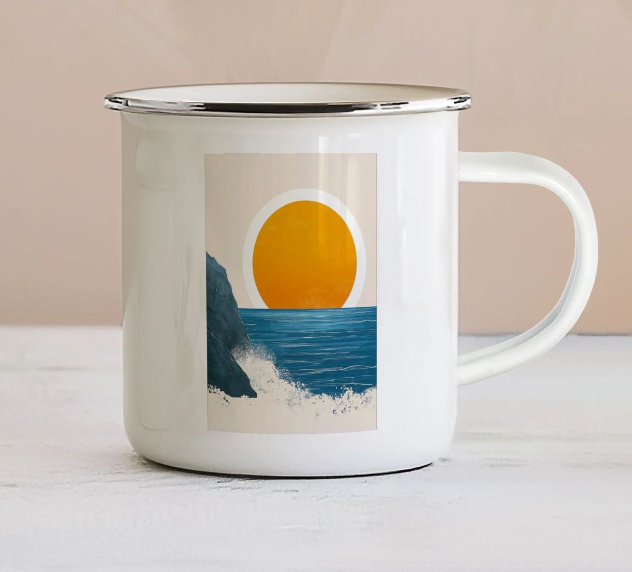 Tramonto marittimo tazza in smalto da Affiches Soleil & Déco Lumineuse – Sunny