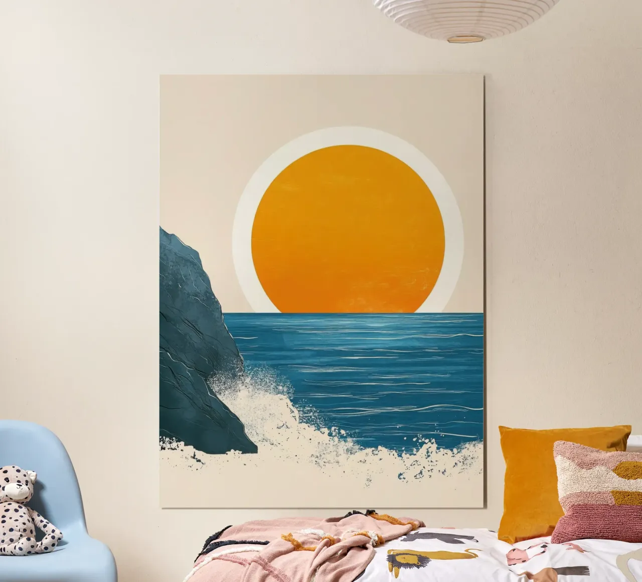 Tramonto marittimo poster con telaio in legno da Affiches Soleil & Déco Lumineuse – Sunny