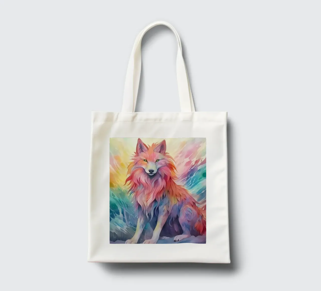 Totem animale Loup borsa in juta da Théïa's Fantasia World