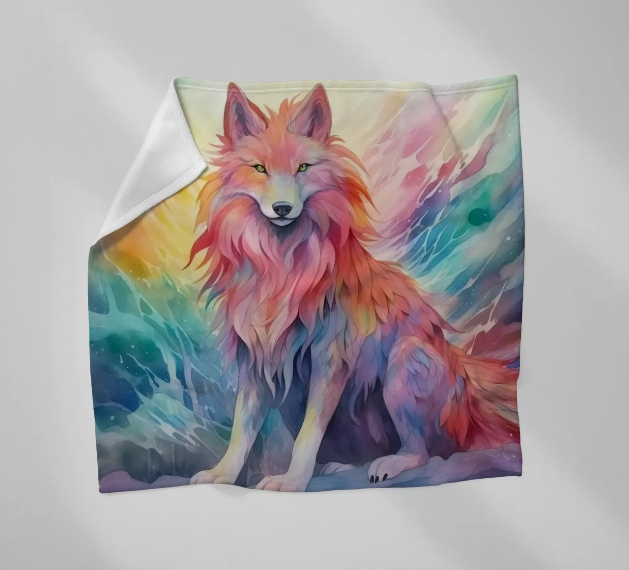 Totem animale Loup coperta in pile da Théïa's Fantasia World