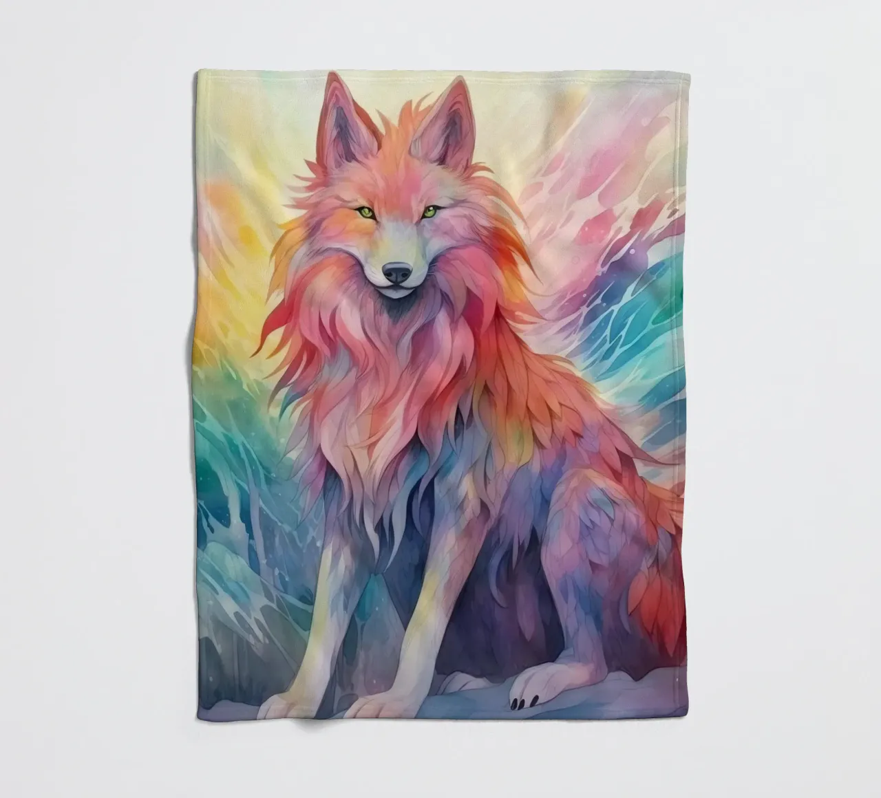 Totem animale Loup coperta in pile da Théïa's Fantasia World
