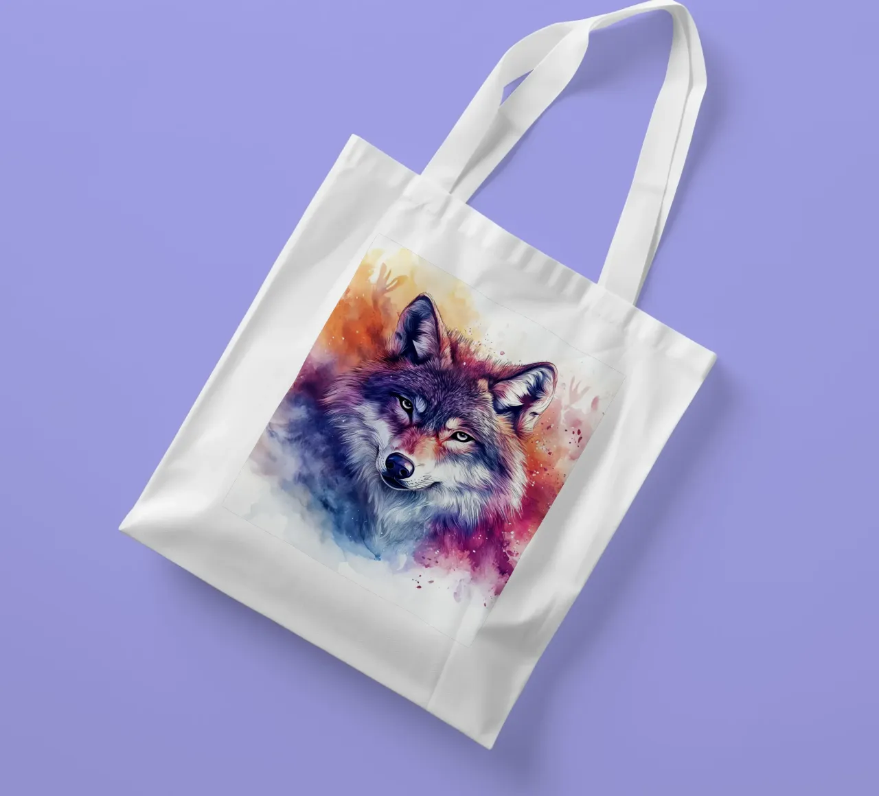 Totem animale Loup borsa in juta da Théïa's Fantasia World