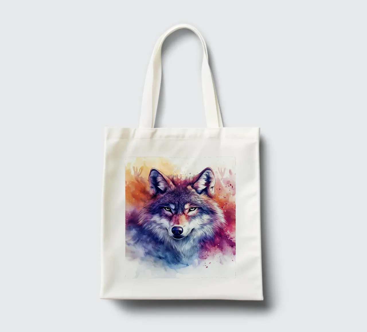 Totem animale Loup borsa in juta da Théïa's Fantasia World