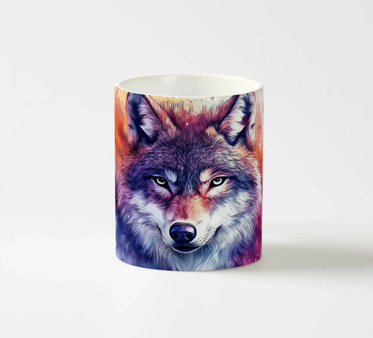 Totem animale Loup tazza in ceramica da Théïa's Fantasia World