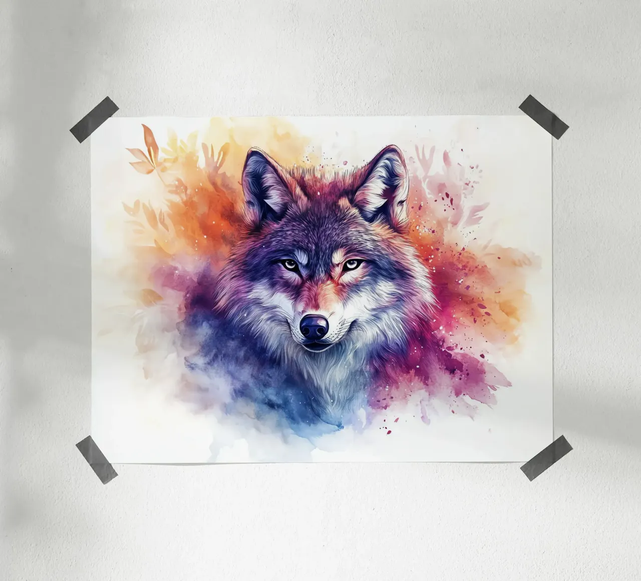 Totem animale Loup carta hahnemühle da Théïa's Fantasia World