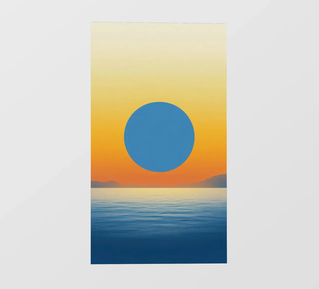 Luna blu sull'oceano telo in pvc da Affiches Soleil & Déco Lumineuse – Sunny