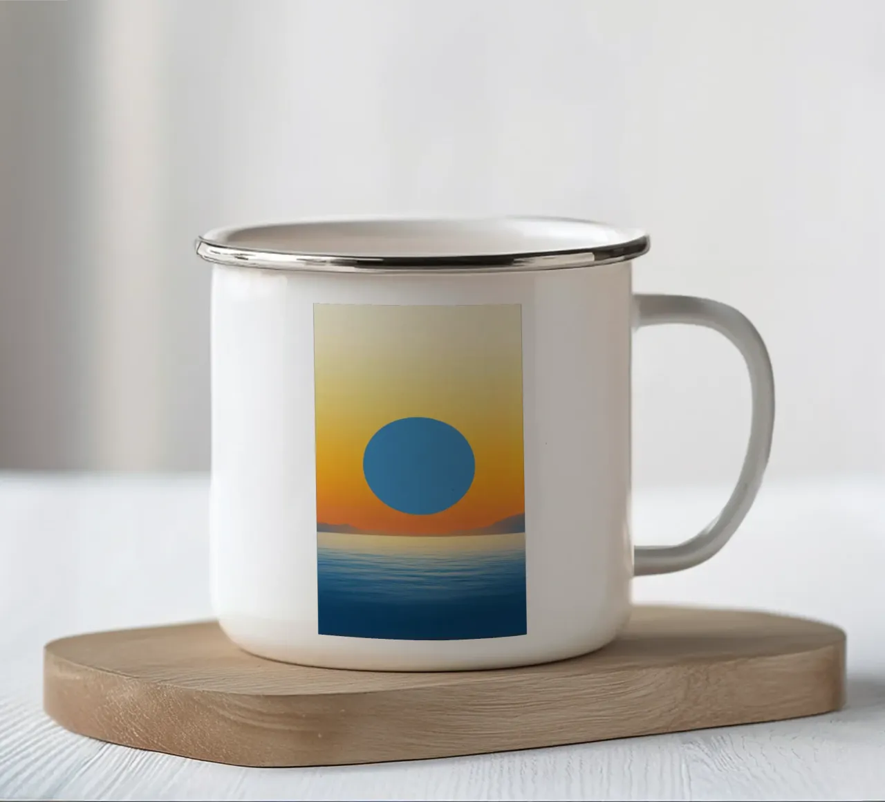 Luna blu sull'oceano tazza in smalto da Affiches Soleil & Déco Lumineuse – Sunny