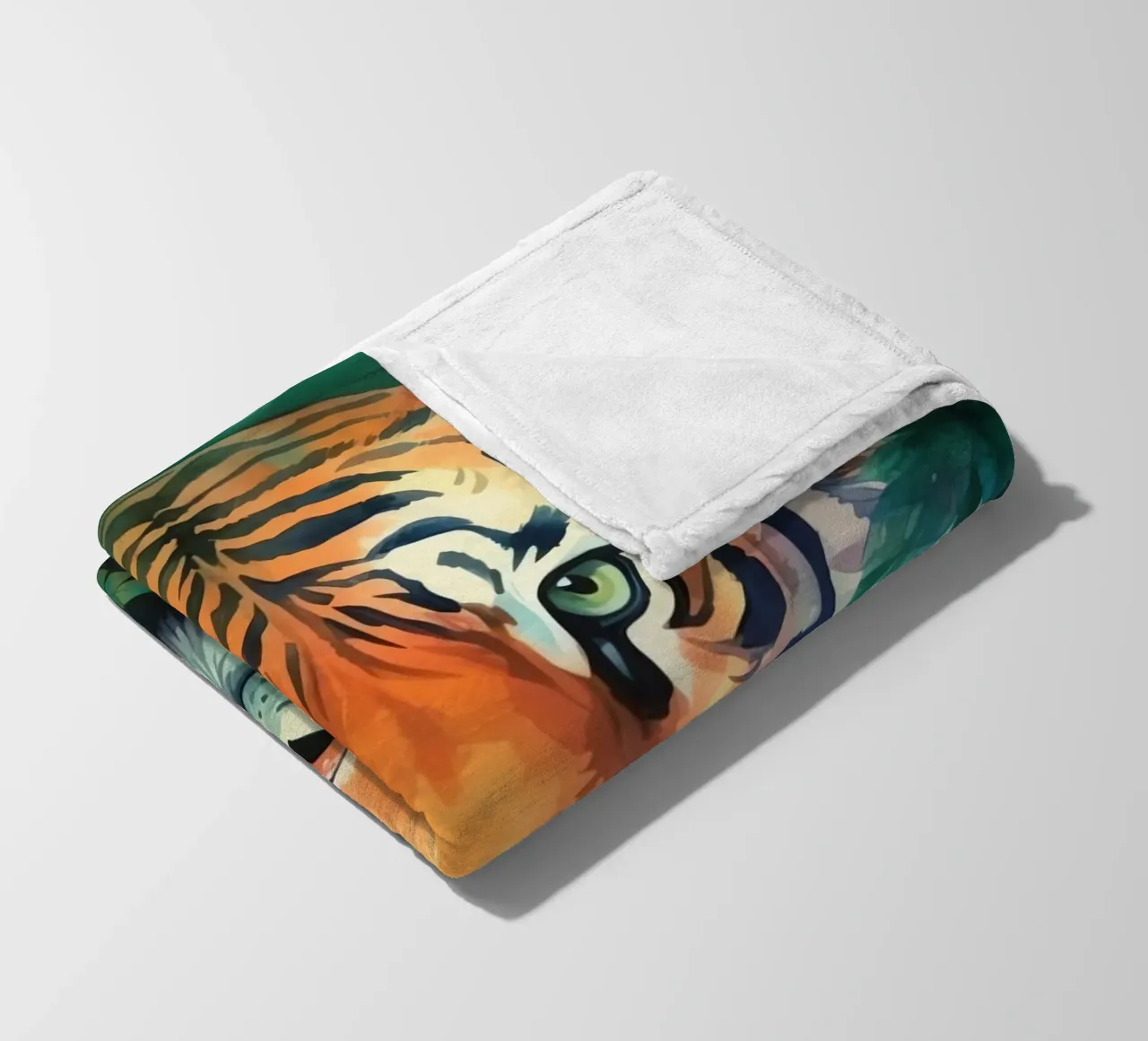 Animal Totem Tigre fleece blanket by Théïa's Fantasia World