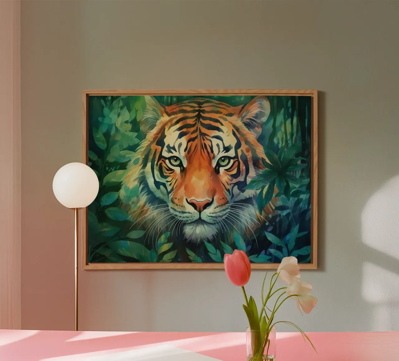 Totem animale Tigre alluminio dibond da Théïa's Fantasia World