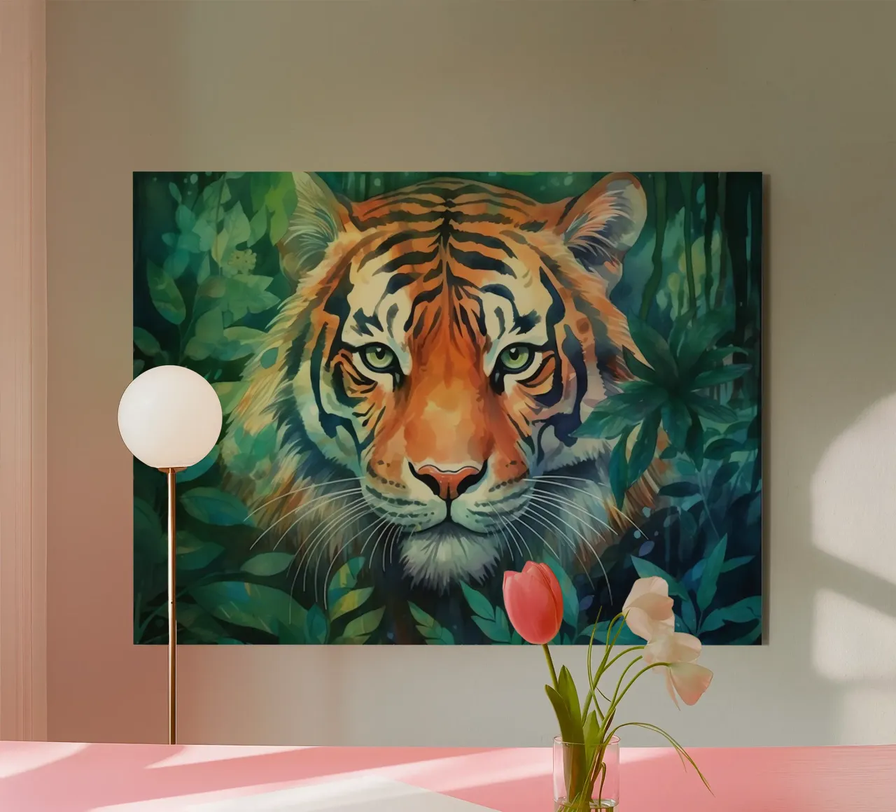 Totem animale Tigre alluminio dibond da Théïa's Fantasia World