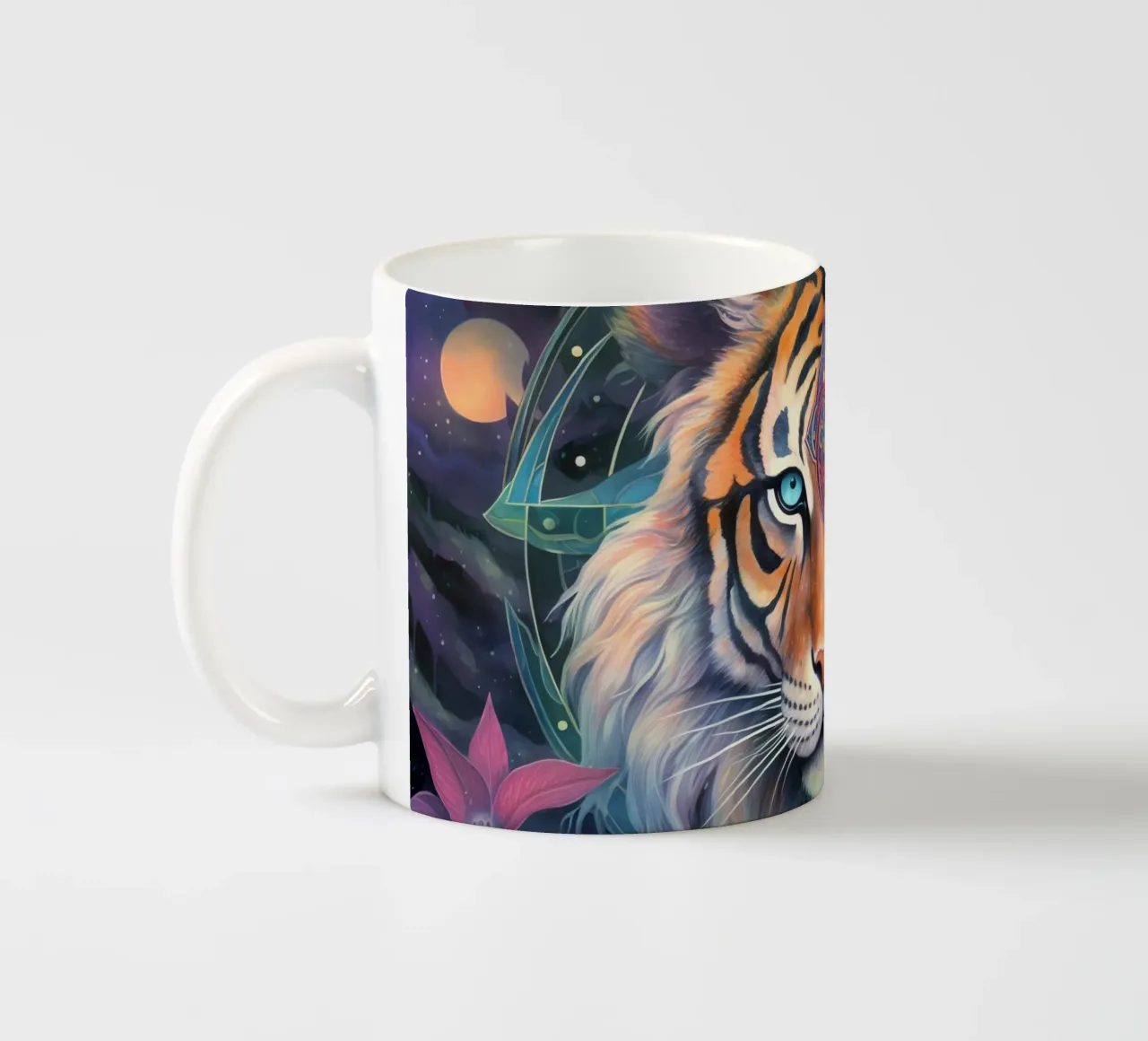 Totem animale Tigre tazza in ceramica da Théïa's Fantasia World