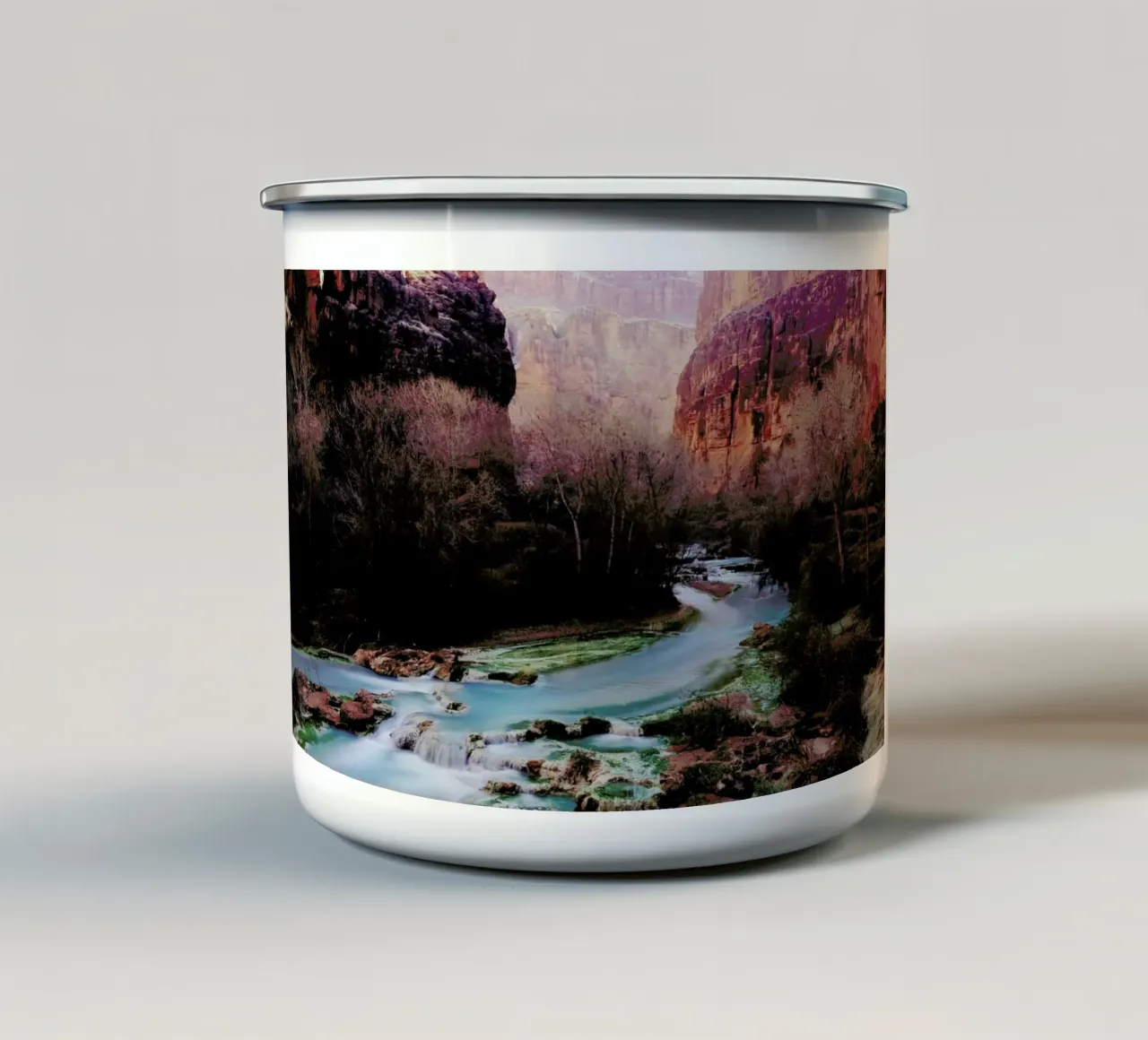 Havasu Canyon Creek tazza in smalto da Kevin Russ