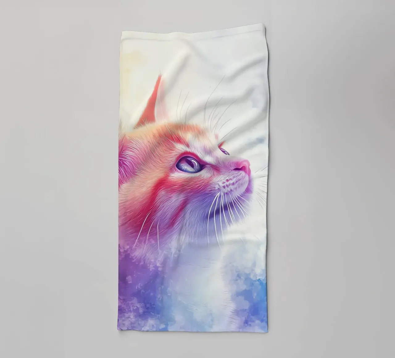 Chat sui totem animali asciugamano da bagno da Théïa's Fantasia World