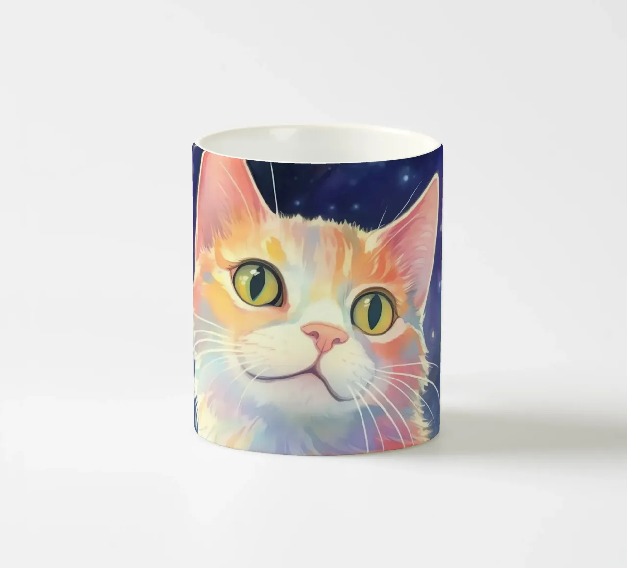 Chat sui totem animali tazza in ceramica da Théïa's Fantasia World