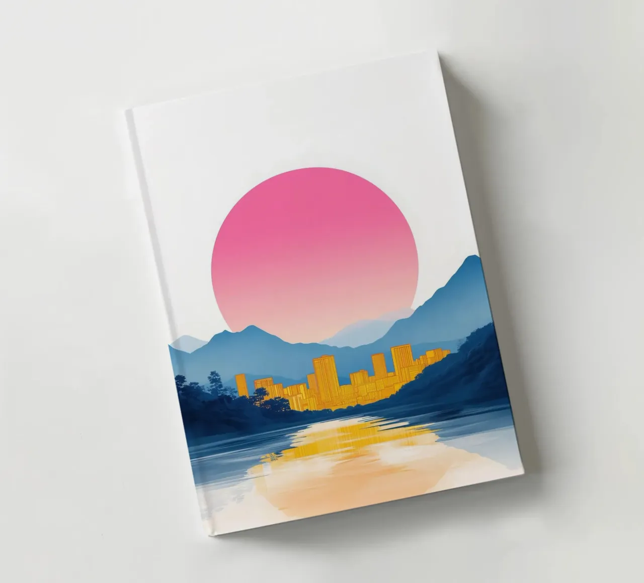 Golden Reflections on the City notebook by Affiches Soleil & Déco Lumineuse – Sunny