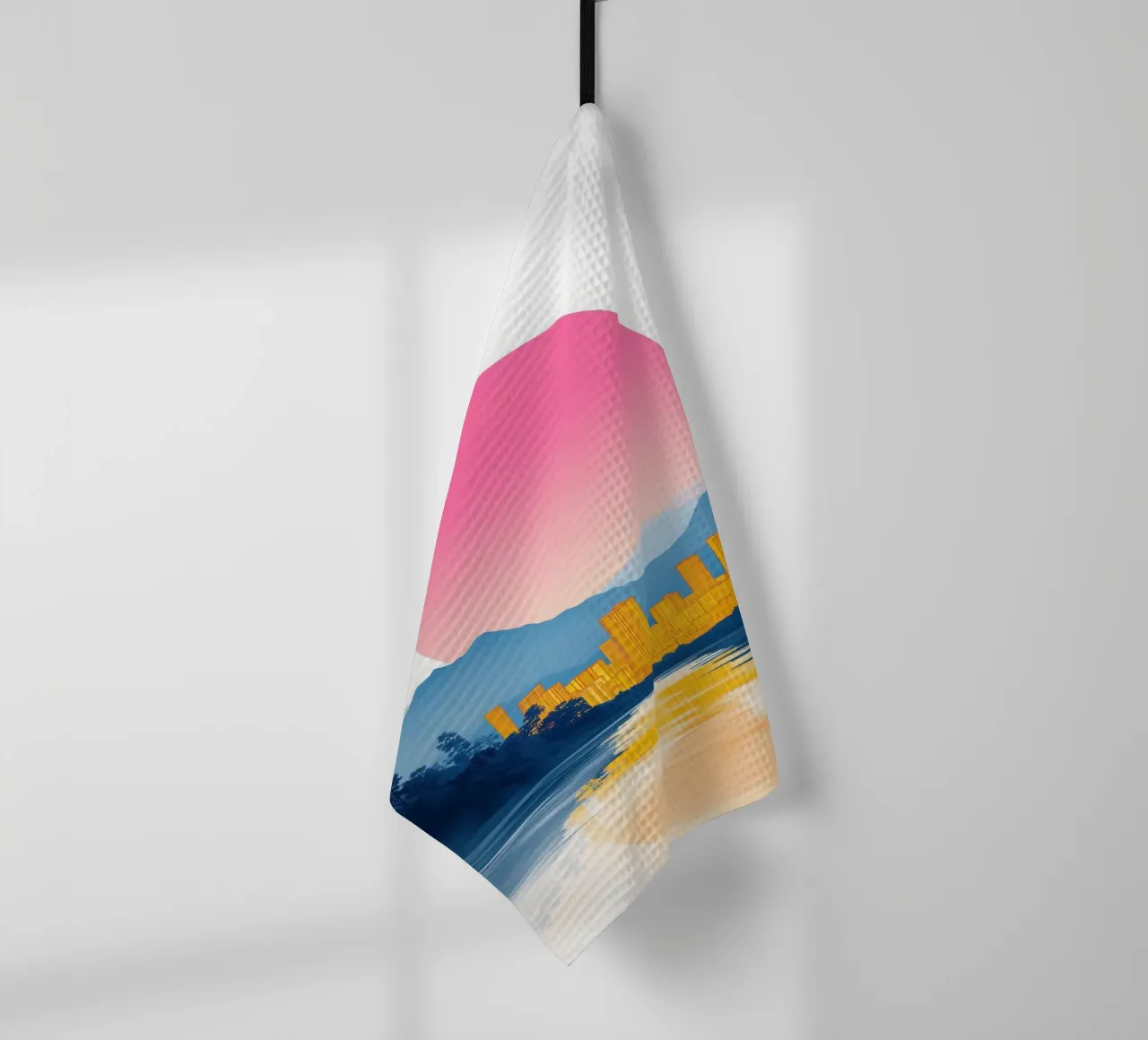 Riflessi d'oro sulla città canovaccio da cucina da Affiches Soleil & Déco Lumineuse – Sunny