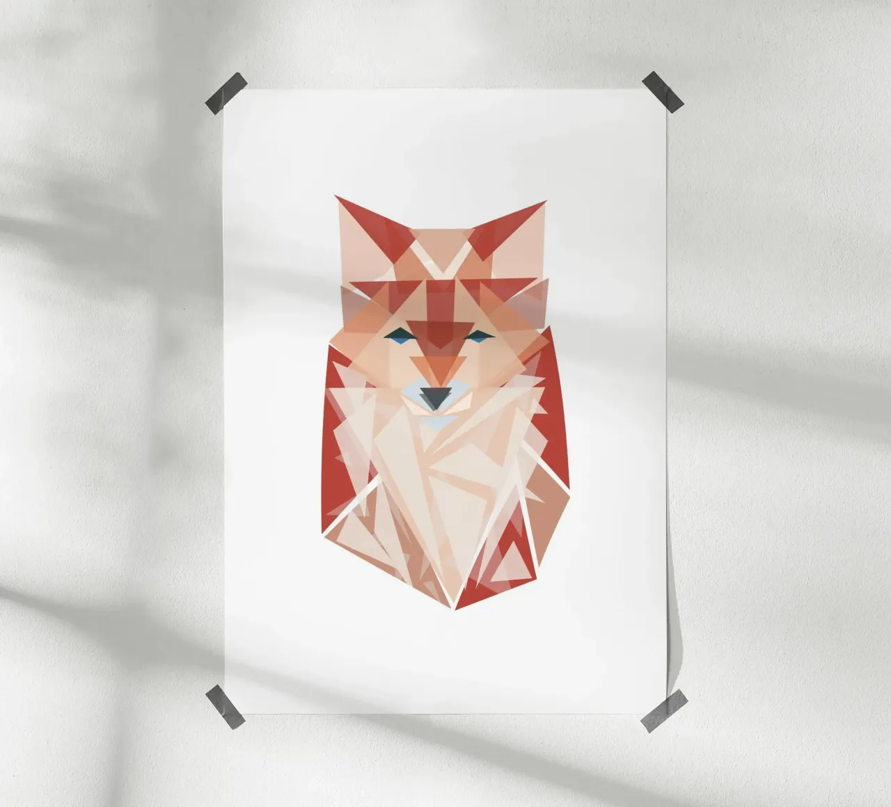 Geometrischer Fuchs poster da BAINAI