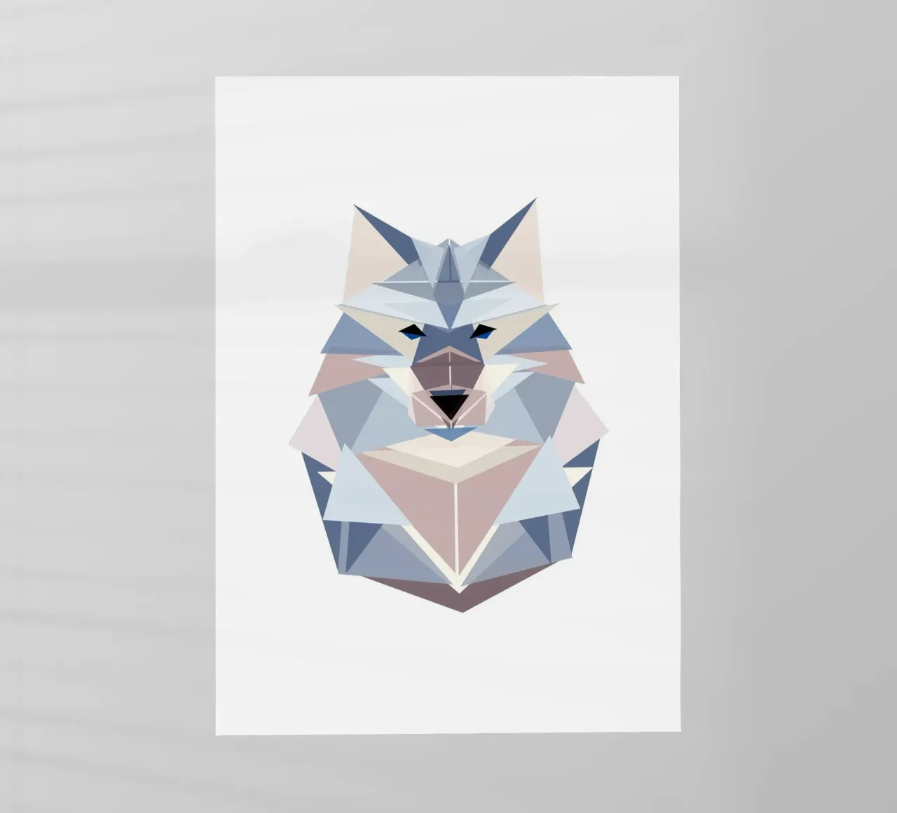 Geometrischer Wolf pellicola backlit da BAINAI