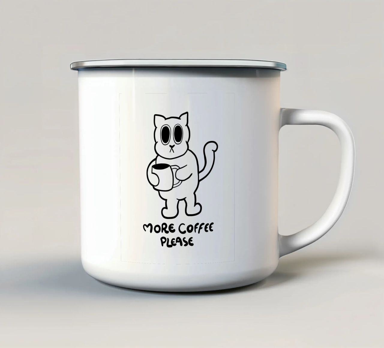 More coffee please tazza in smalto da BAINAI