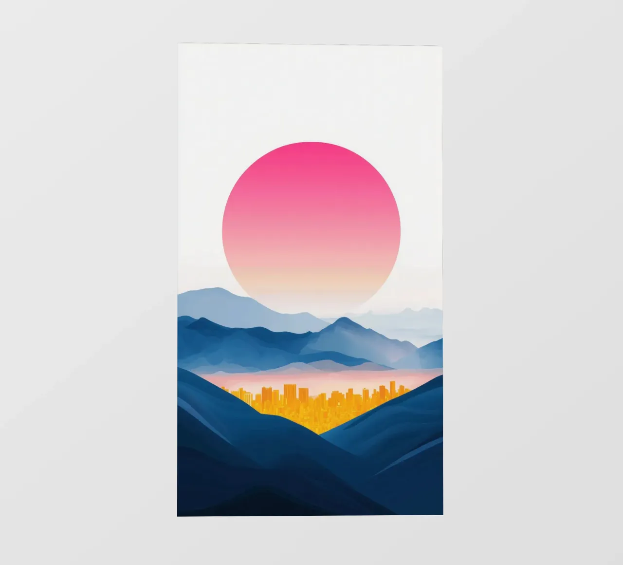 Città d'oro nella valle telo in pvc da Affiches Soleil & Déco Lumineuse – Sunny