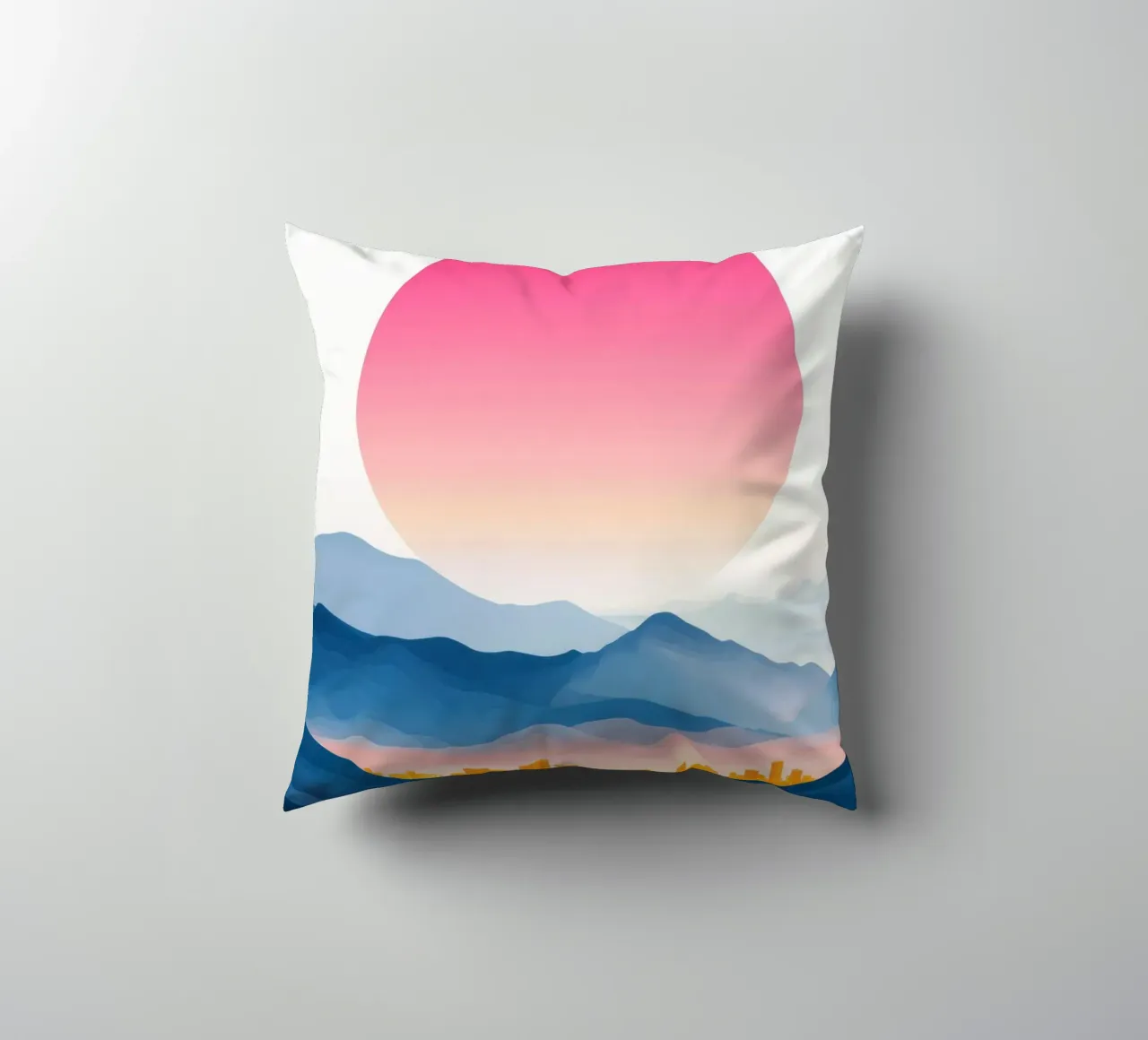 Città d'oro nella valle cuscino da Affiches Soleil & Déco Lumineuse – Sunny