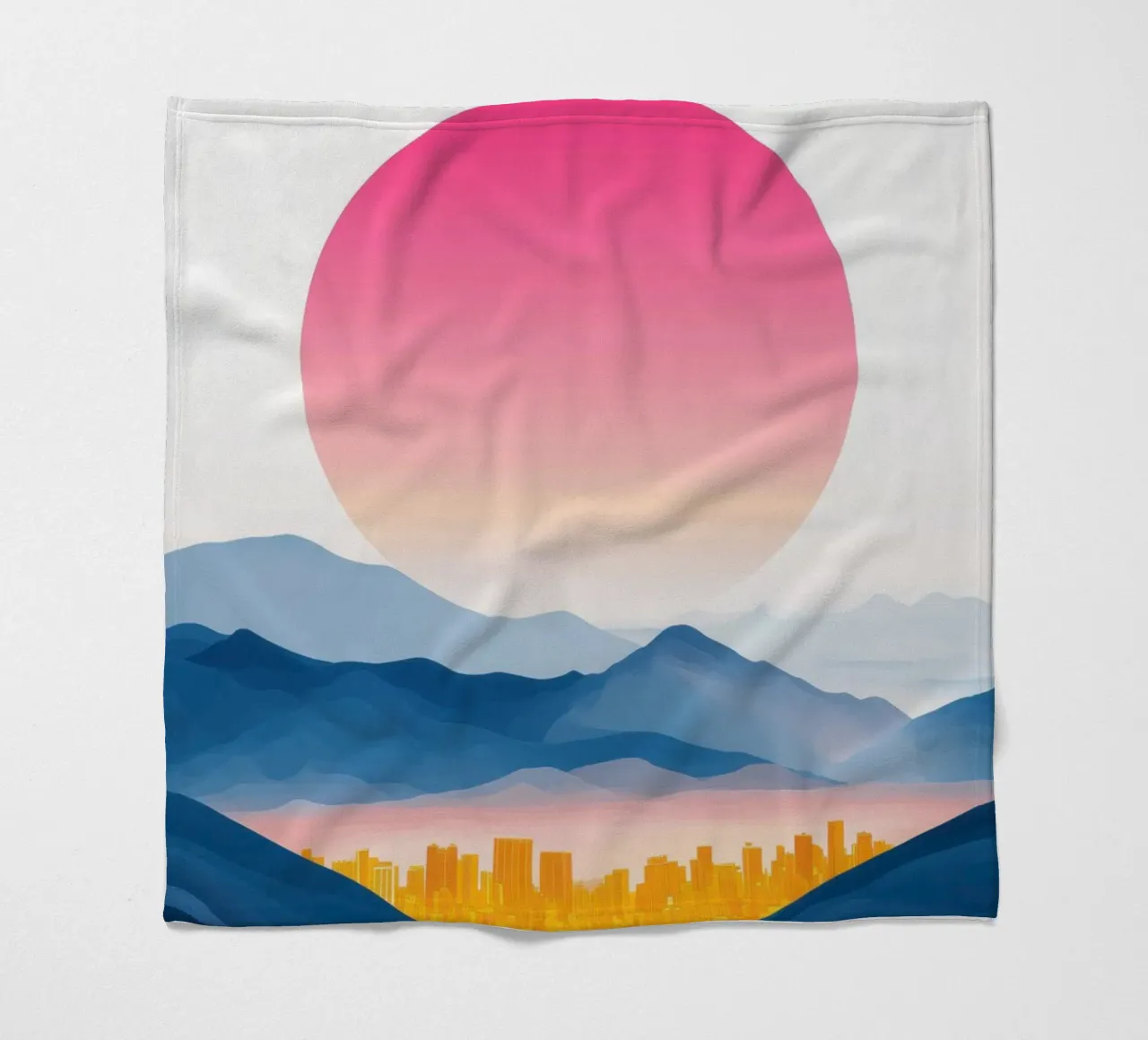 Città d'oro nella valle coperta in pile da Affiches Soleil & Déco Lumineuse – Sunny
