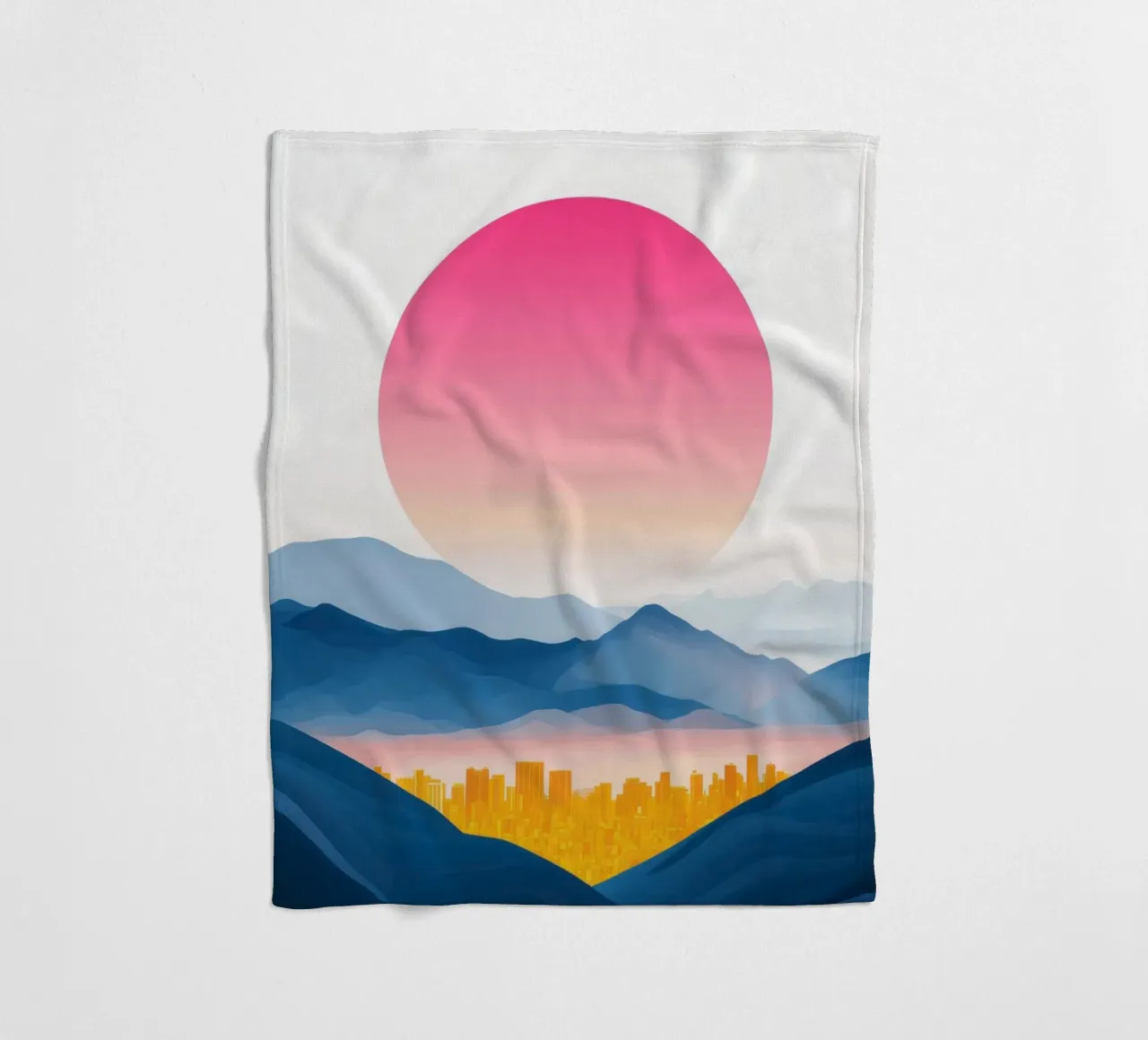 Città d'oro nella valle coperta in pile da Affiches Soleil & Déco Lumineuse – Sunny