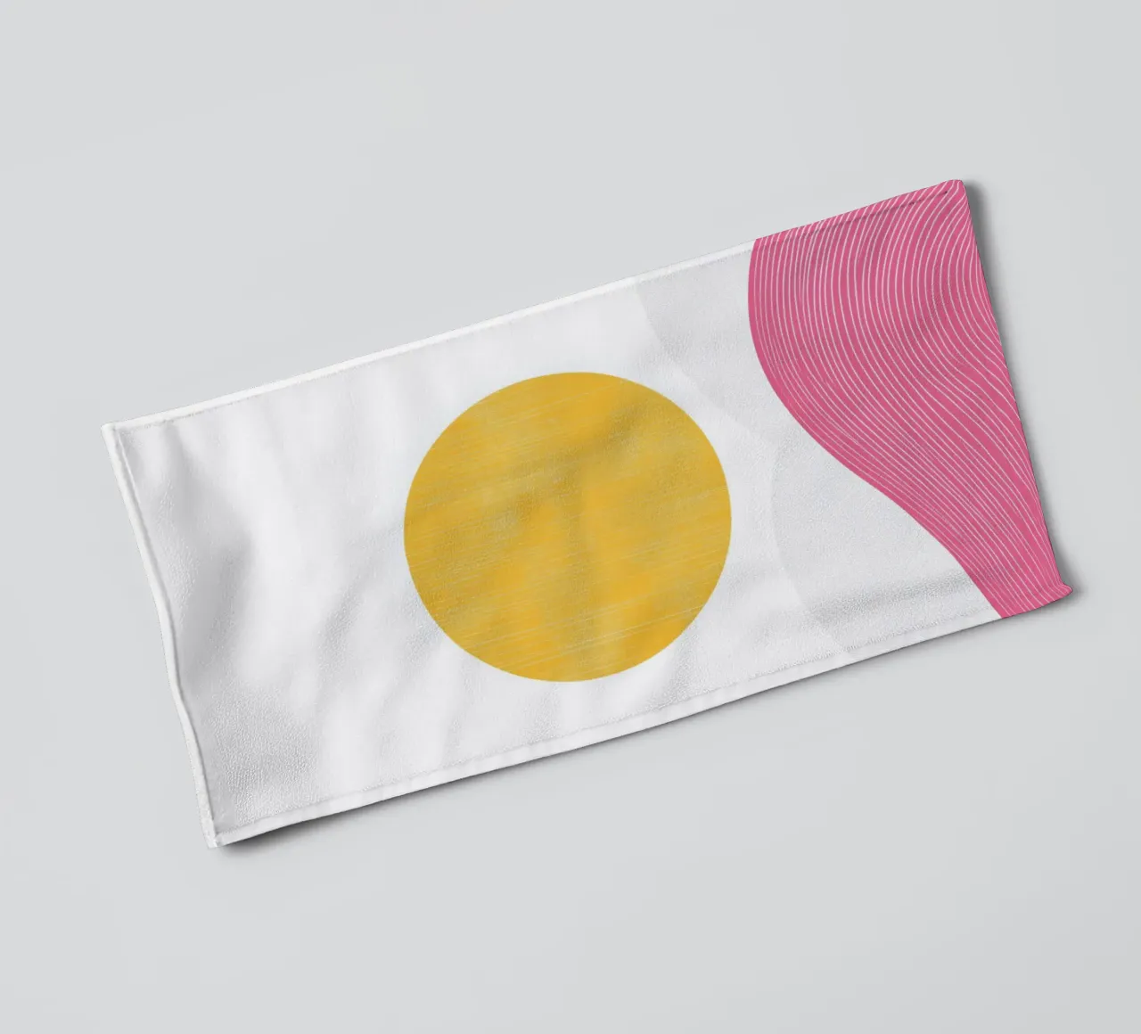 Minimalist Sun and Waves towel by Affiches Soleil & Déco Lumineuse – Sunny