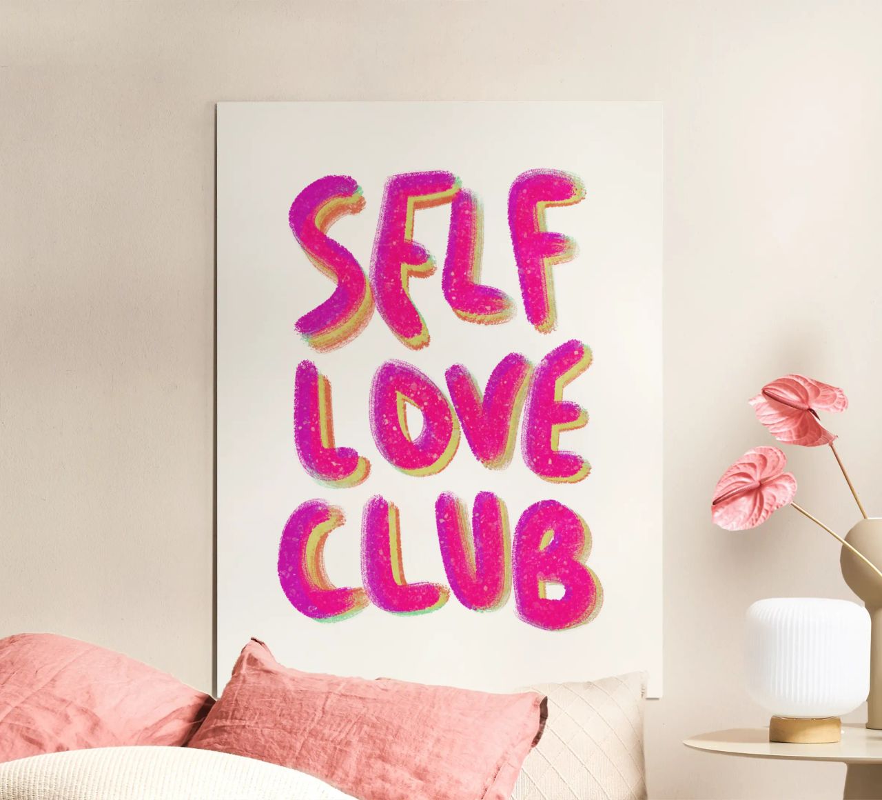 Self-Love Club - Handlettering Poster von Illustration Raissa Oltmanns