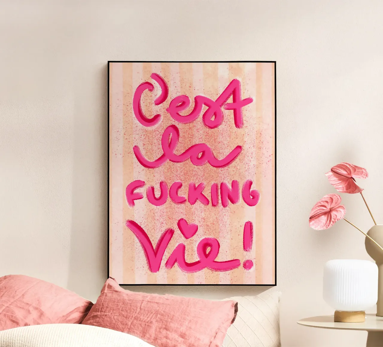 C'est la f*ucking vie! plexiglass da Illustration Raissa Oltmanns