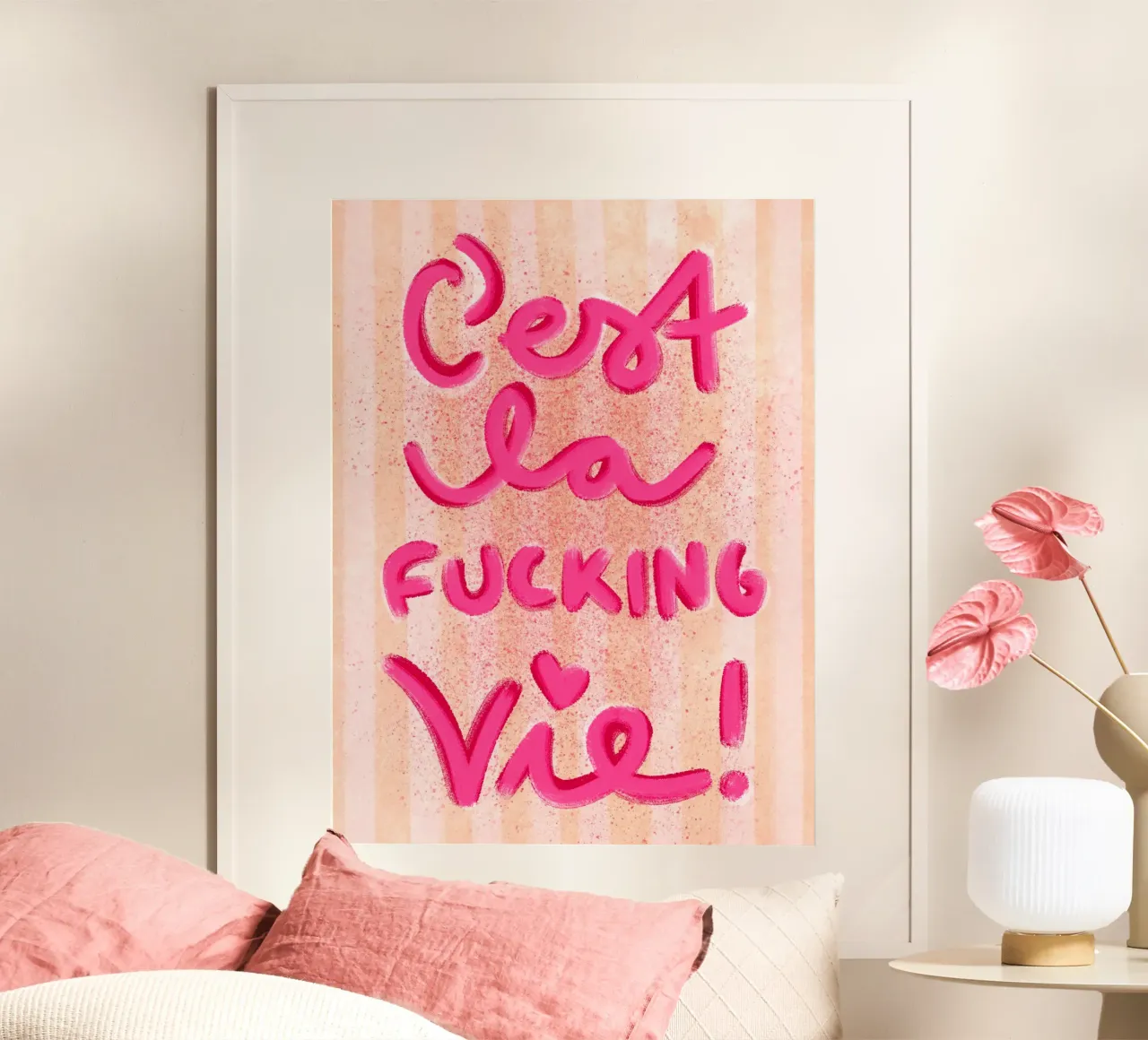 C'est la f*ucking vie! poster de Illustration Raissa Oltmanns