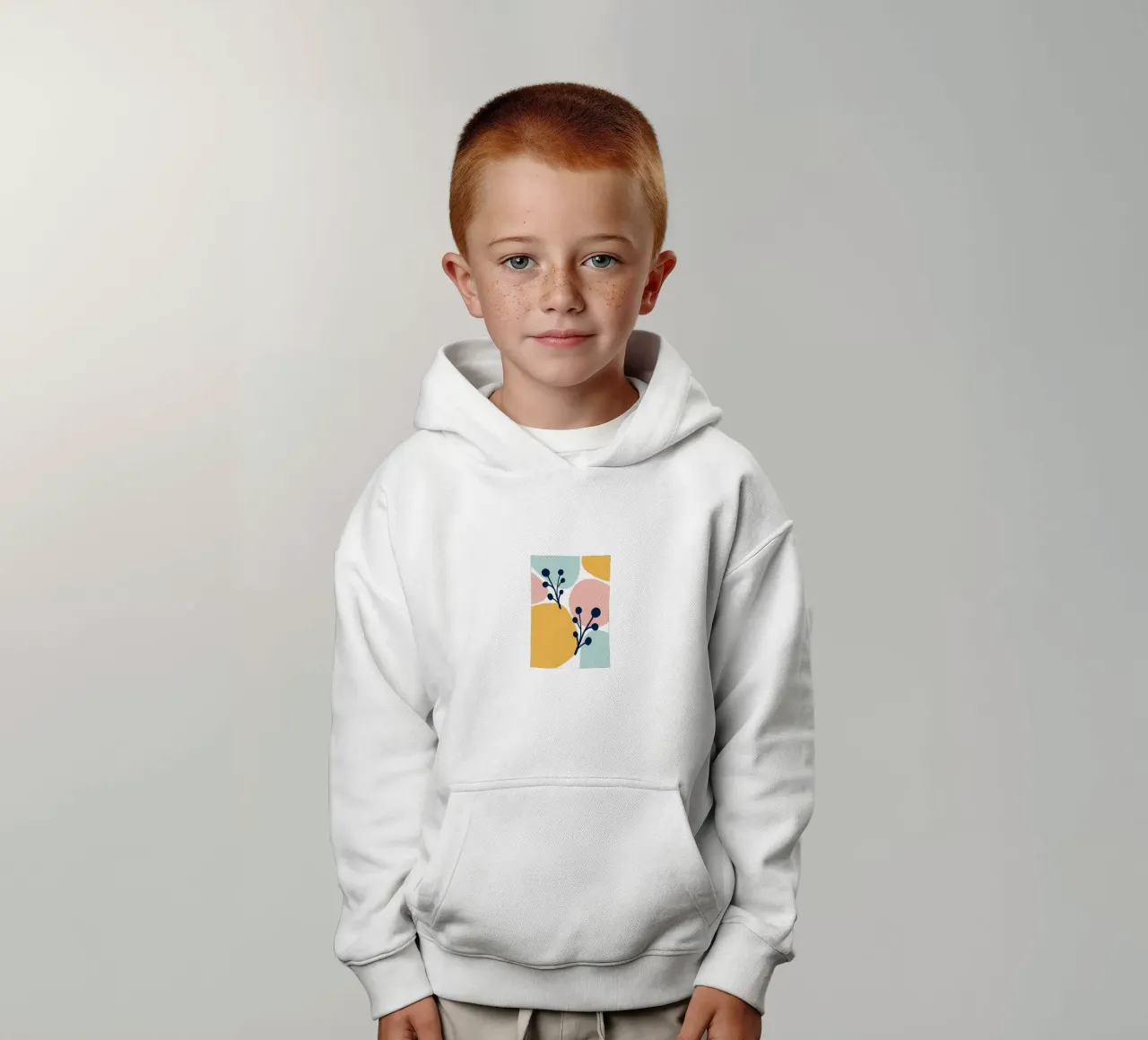 Pastel Branch felpa bambino con cappuccio da BAINAI