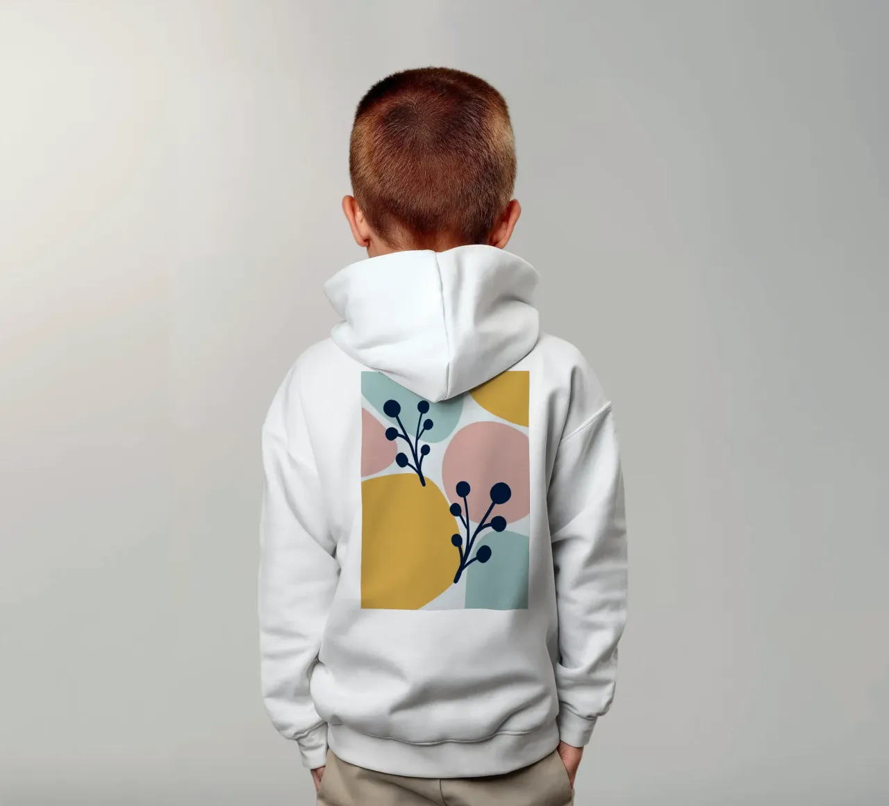 Pastel Branch felpa bambino con cappuccio da BAINAI