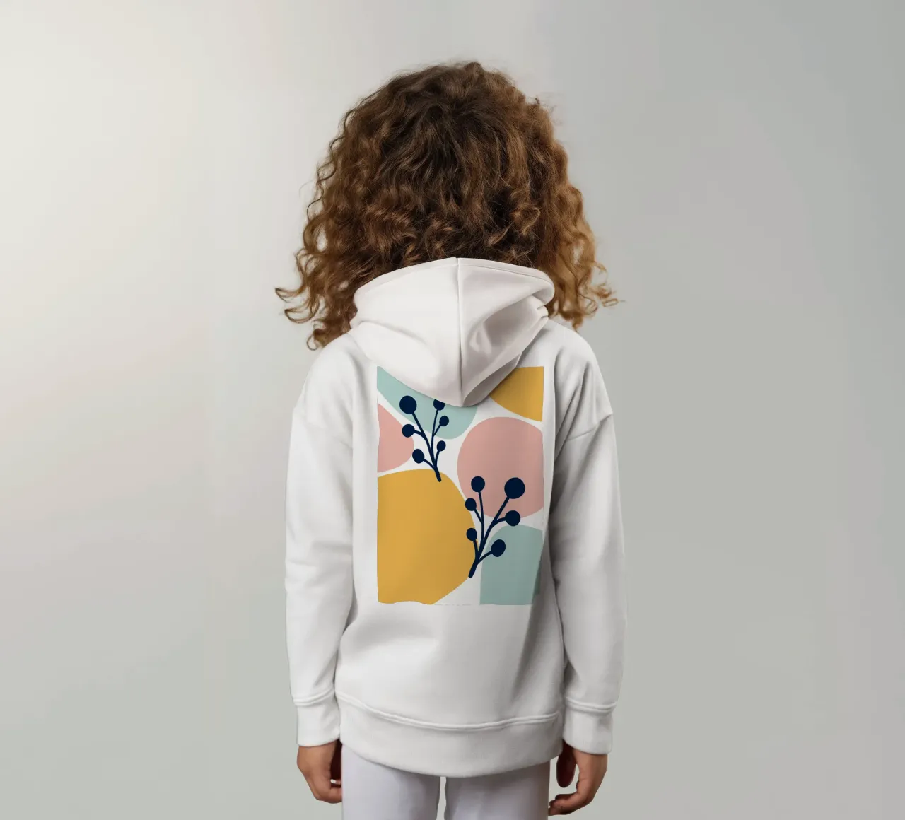 Pastel Branch felpa bambino con cappuccio da BAINAI