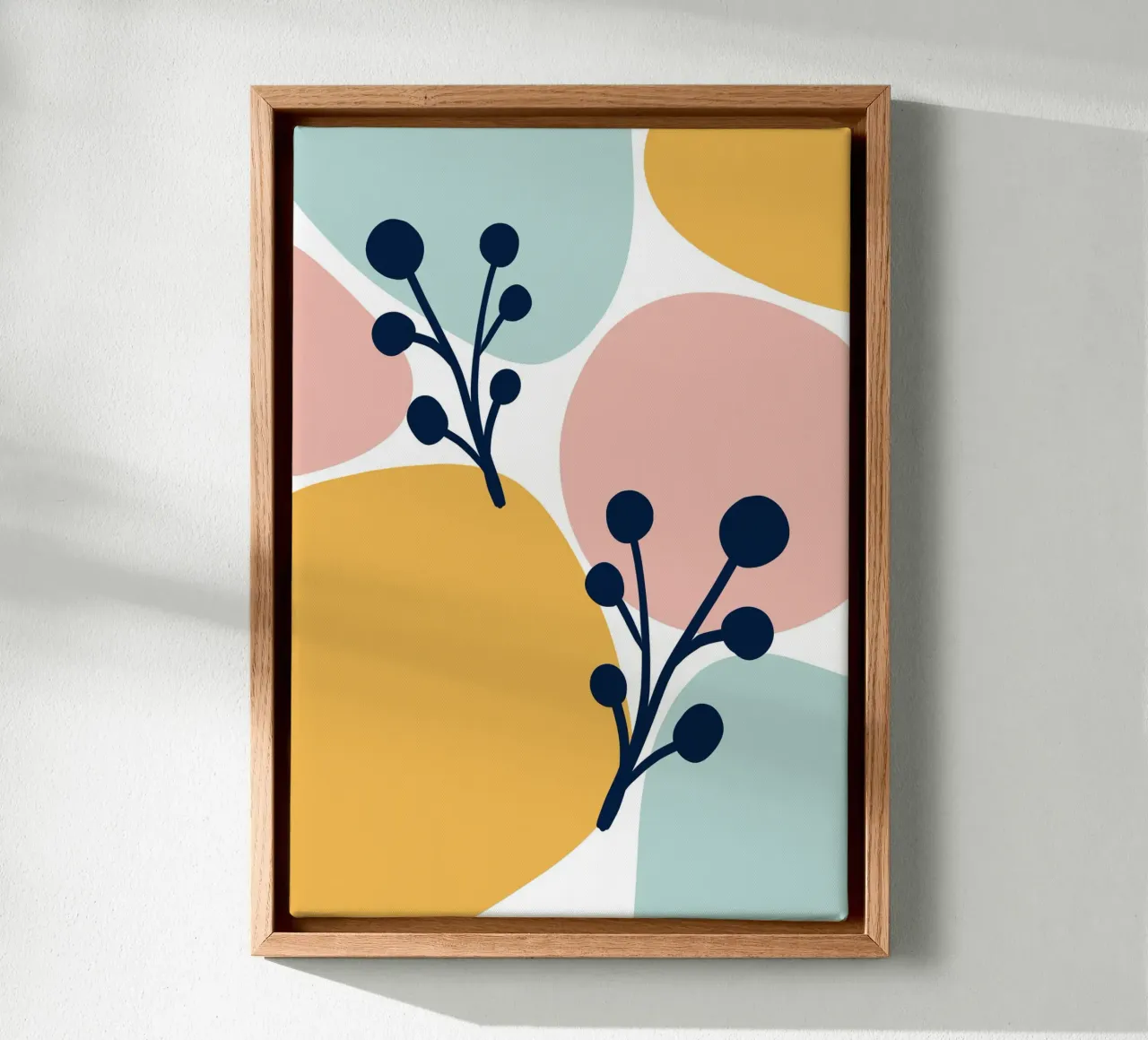 Pastel Branch tela con Cornice a cassetta da BAINAI