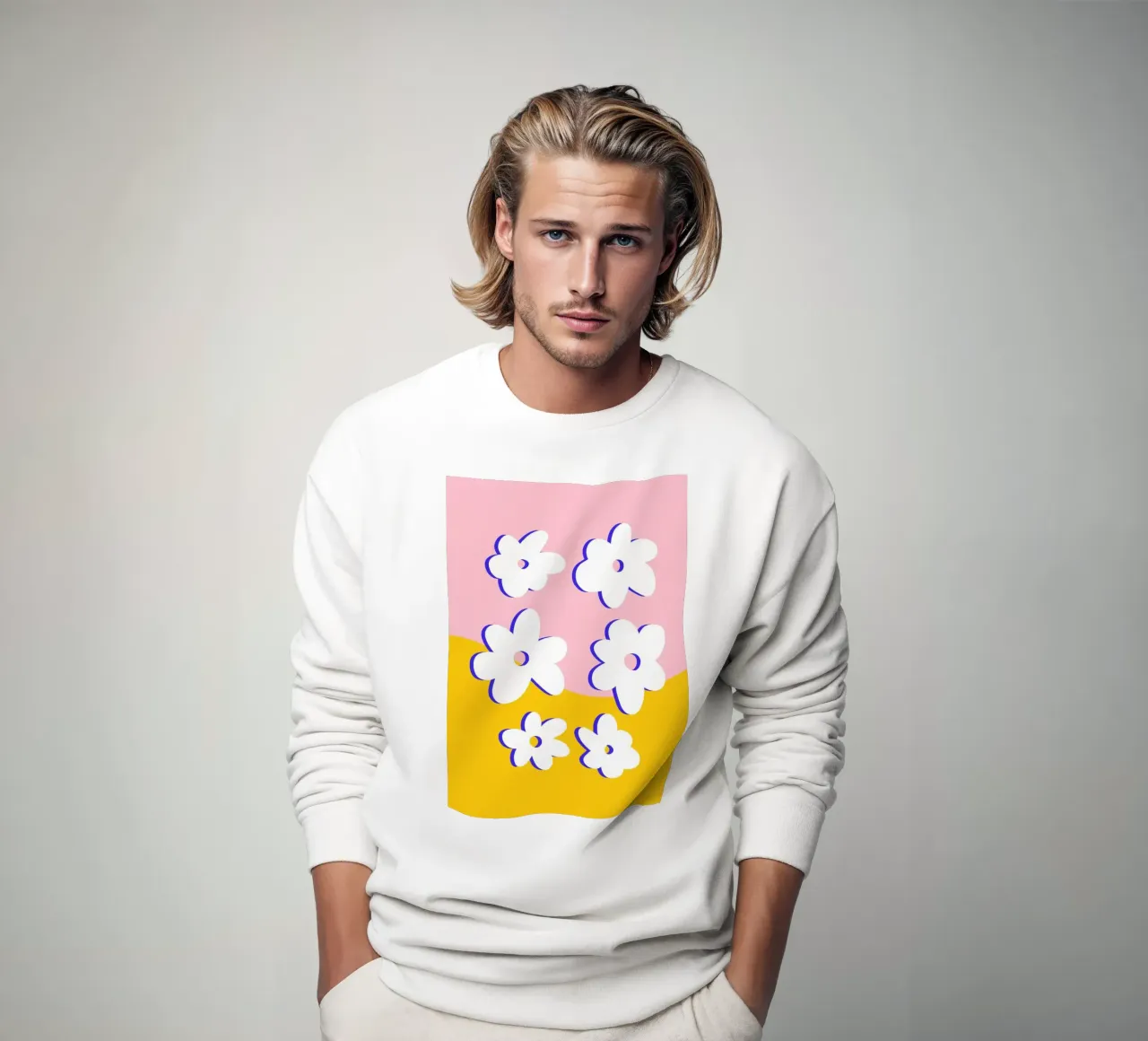 Retro Blümchen Muster felpa da BAINAI