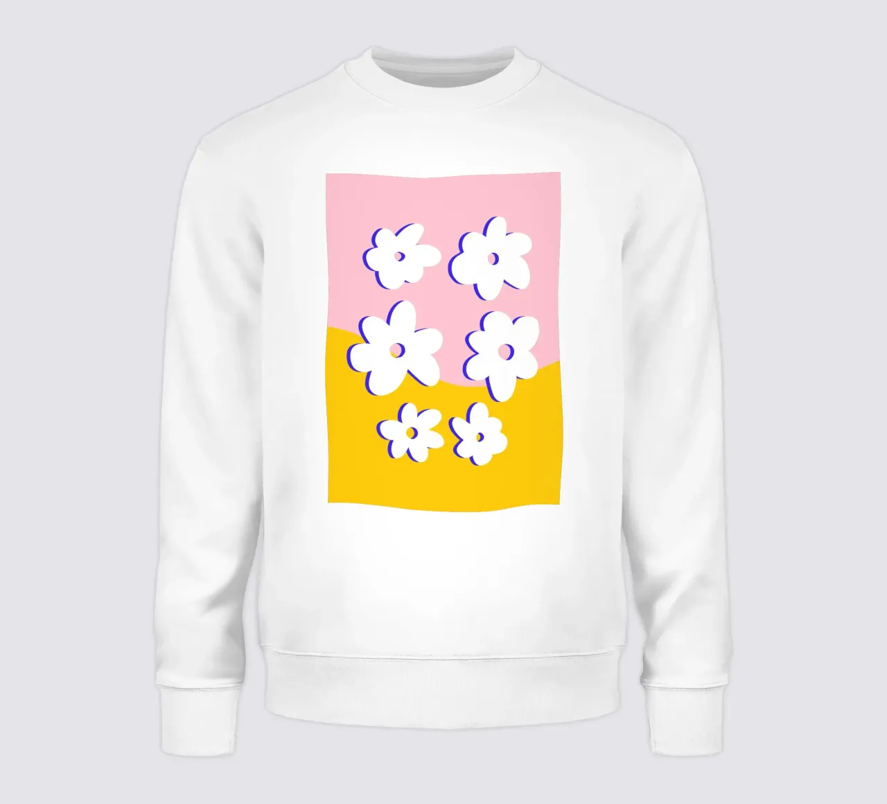 Retro Blümchen Muster felpa da BAINAI
