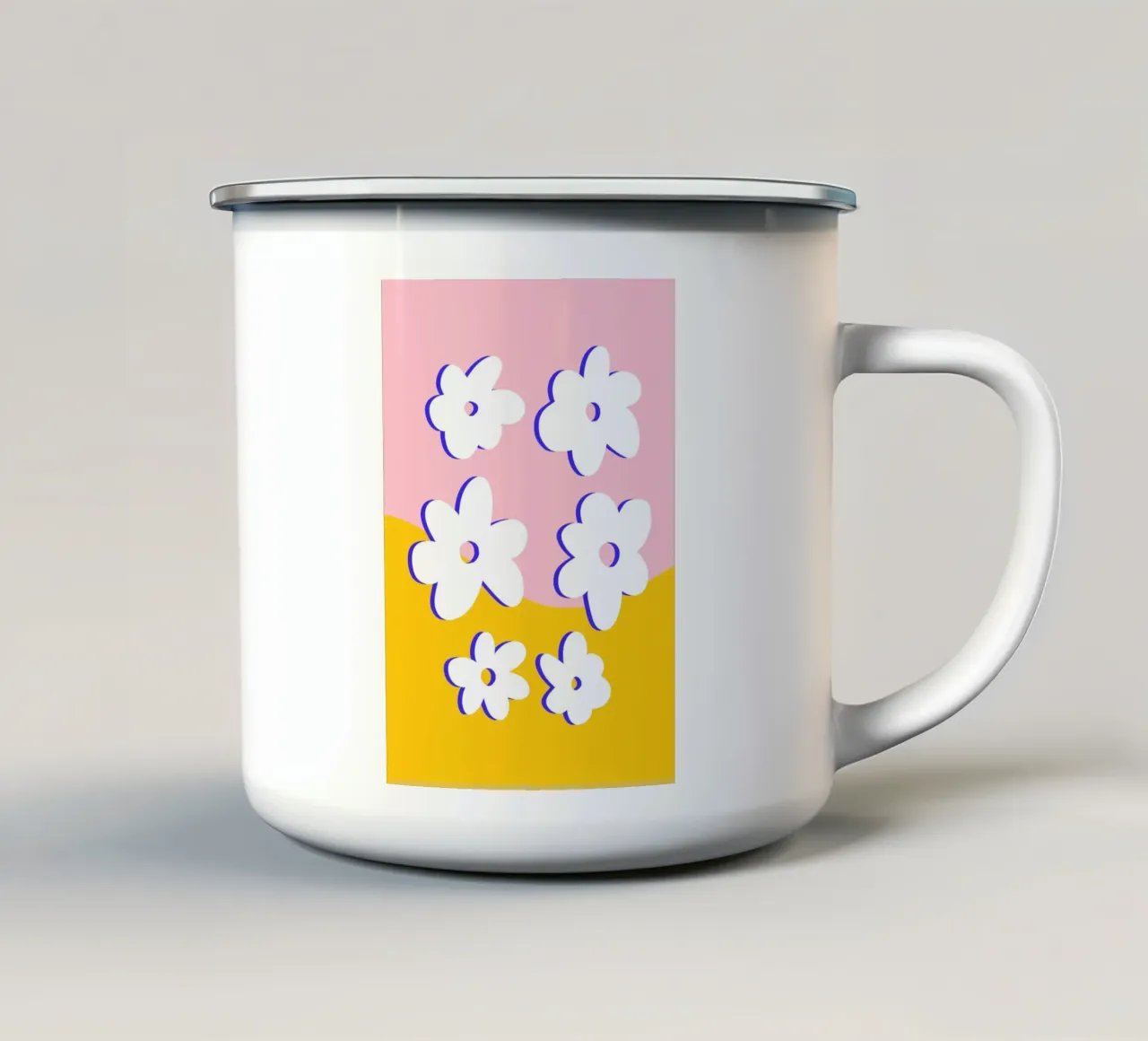 Retro Blümchen Muster tazza in smalto da BAINAI
