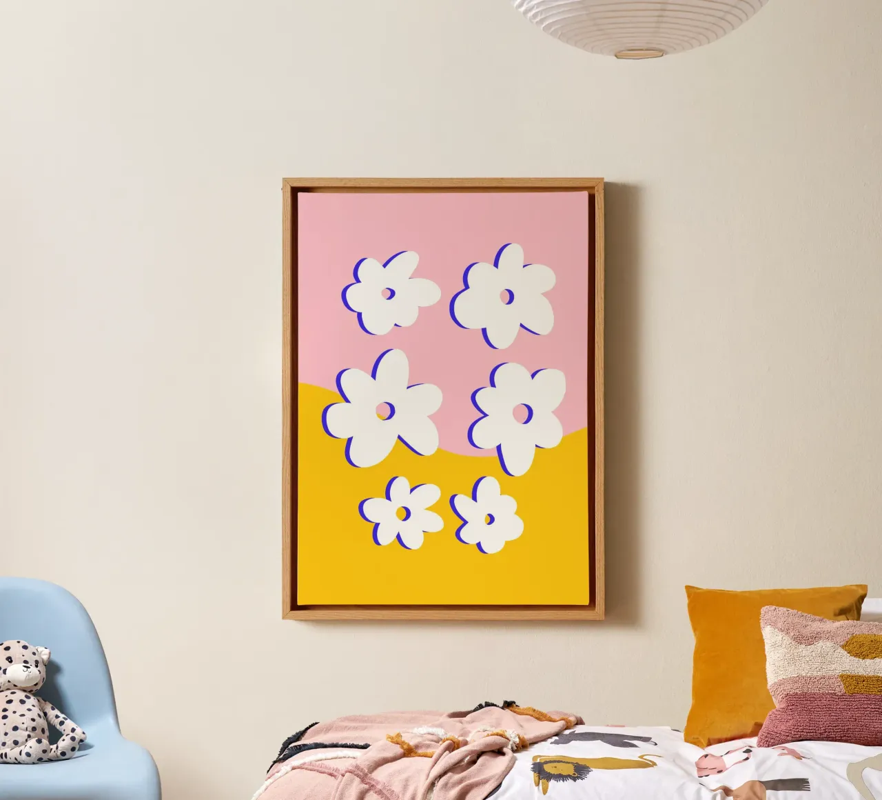 Retro Blümchen Muster tela con Cornice a cassetta da BAINAI