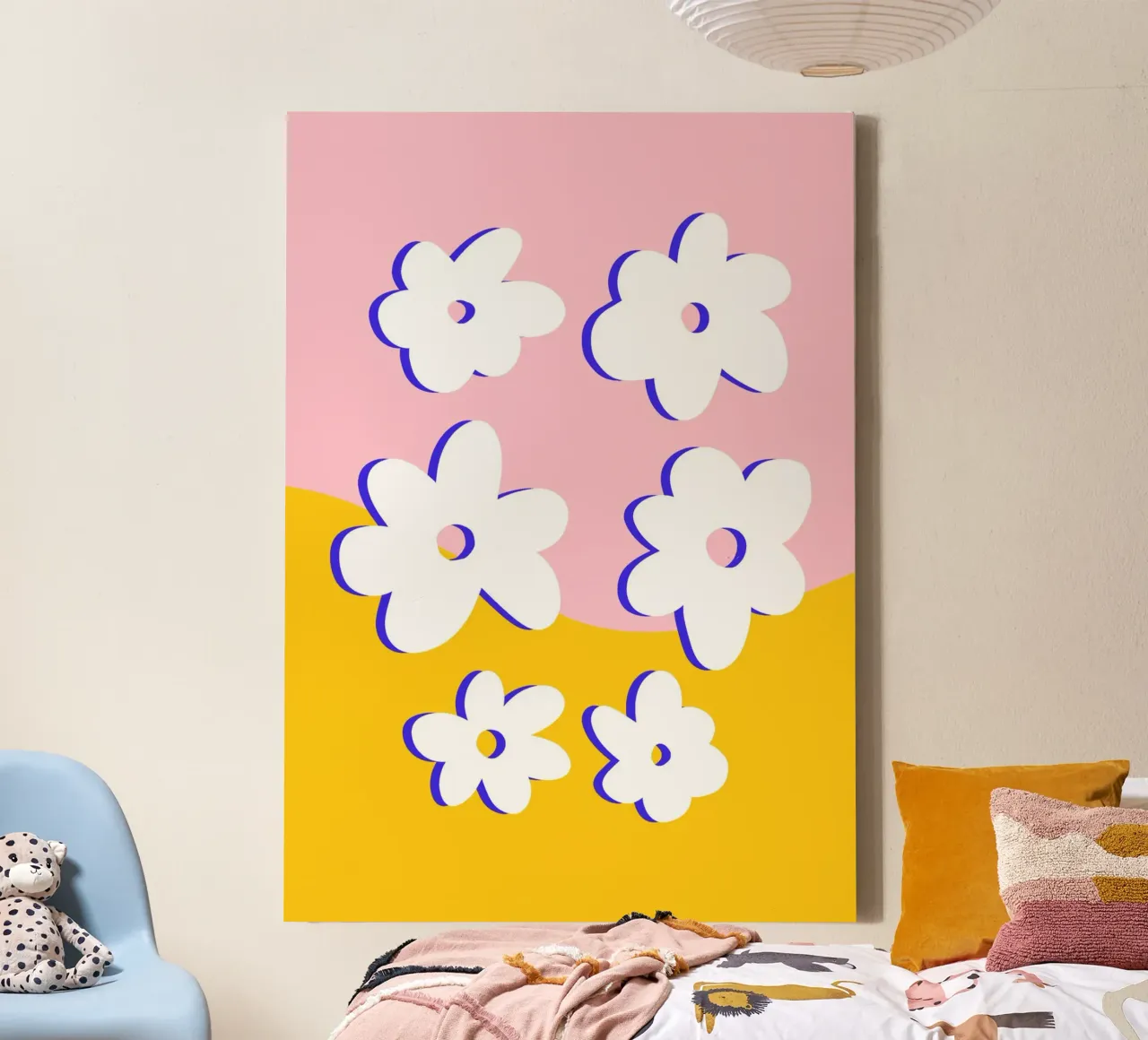 Retro Blümchen Muster tela con Cornice a cassetta da BAINAI