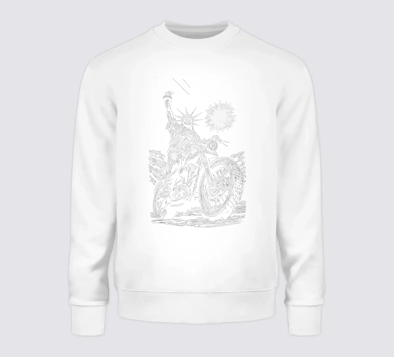 Freedom Of Biking | Statue Of Liberty as a Biker sudadera de Autofocus