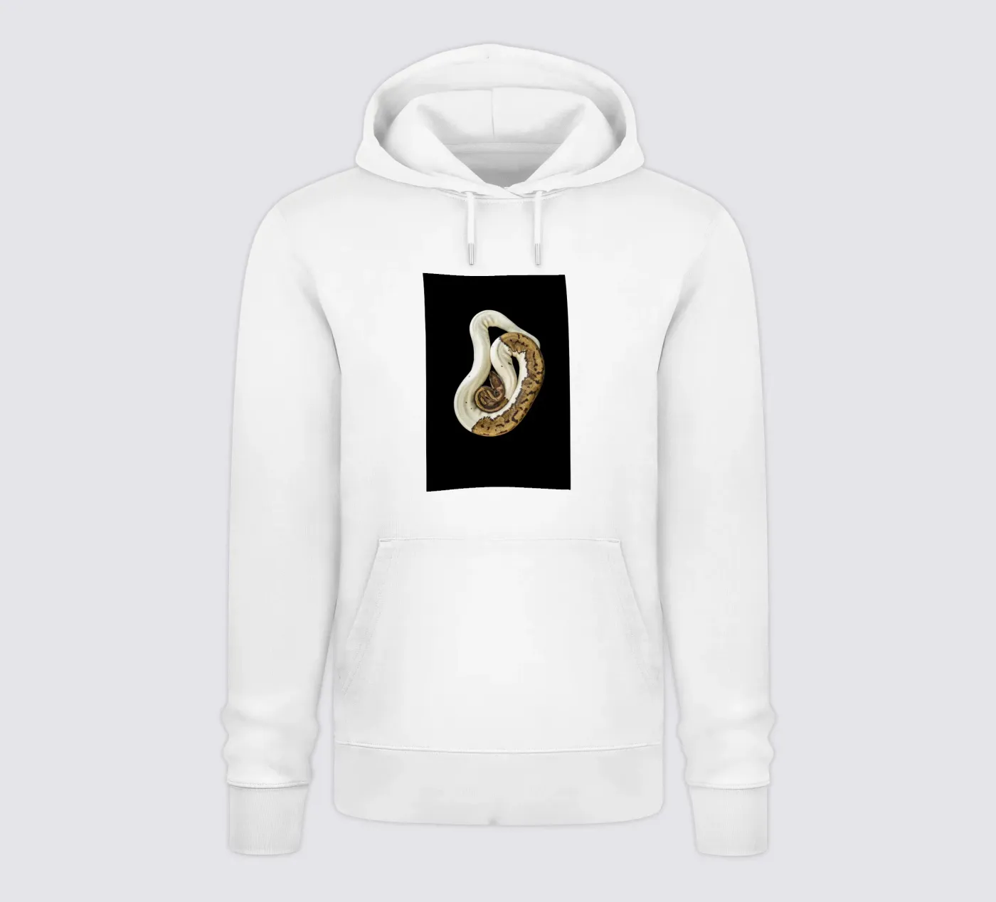 Bruine en witte python hoodie van Curious Collections by Marielle Leenders